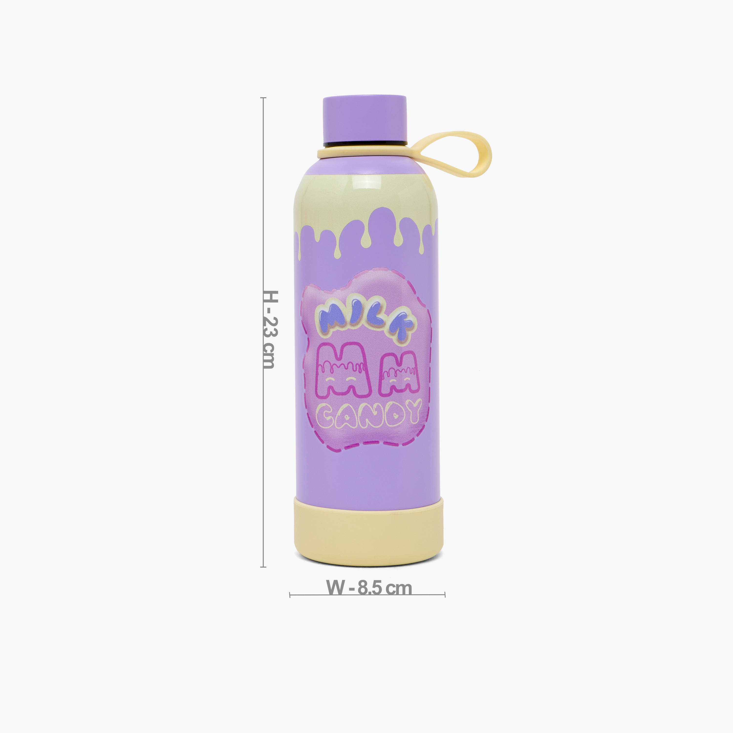 Milk Candy Printed Stainless Steel Water Bottle with Loop Handle-school-waterbottles-image-3