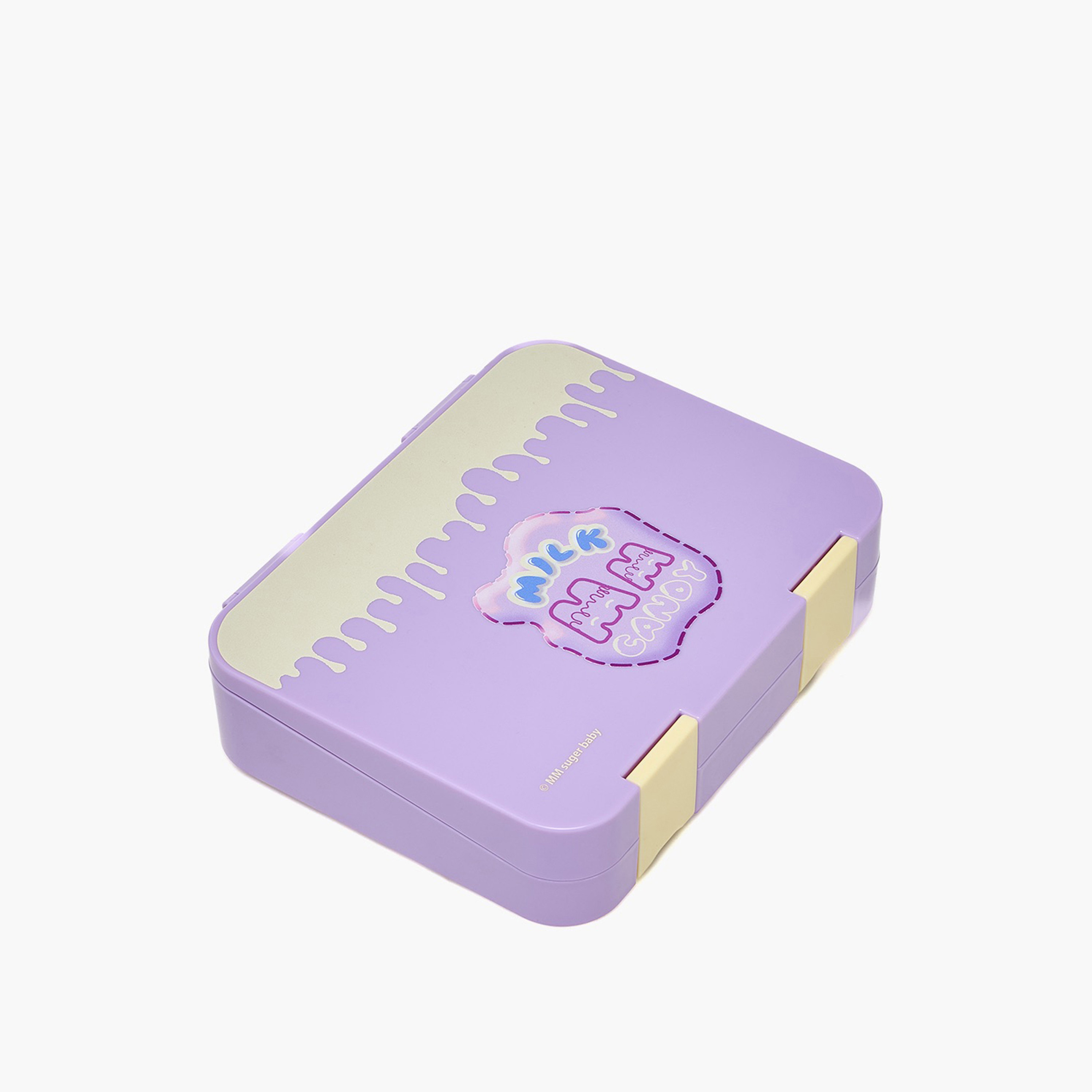 Milk Candy Printed Bento Lunch Box for Girls with Clip Lock Closure-school-lunchessentials-lunchboxes-image-1