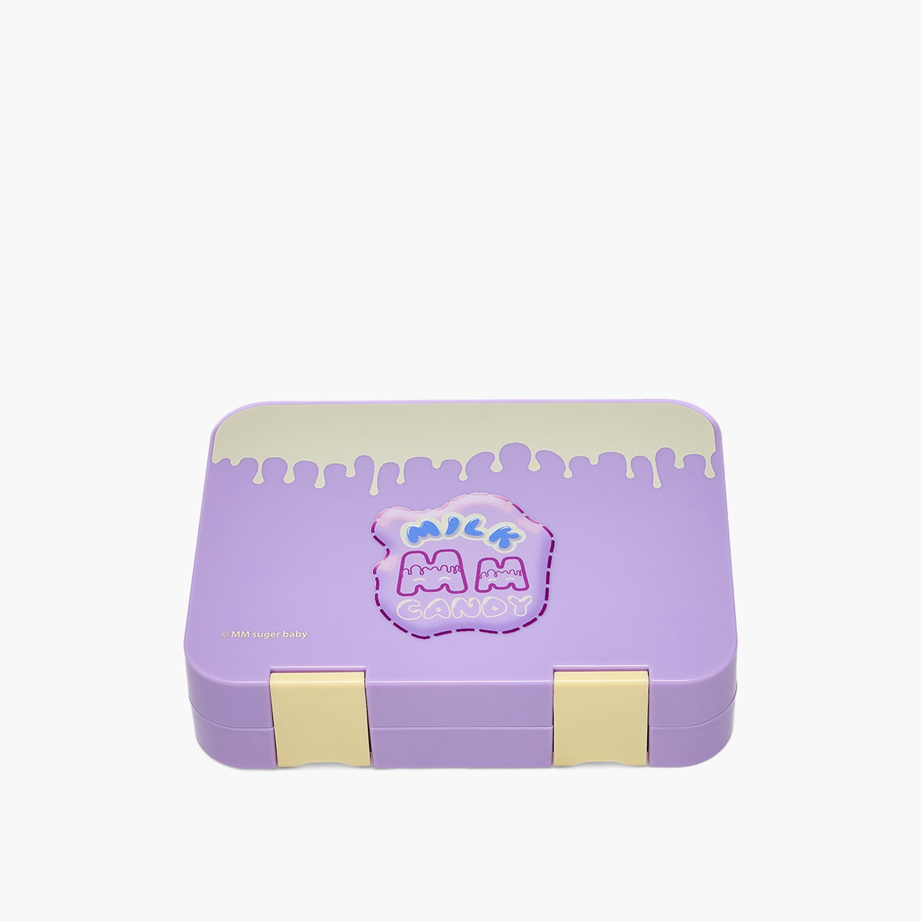 صندوق غداء بينتو بطبعات ميلك كاندي ومشبك إغلاق للبنات-school-lunchessentials-lunchboxes-image-1