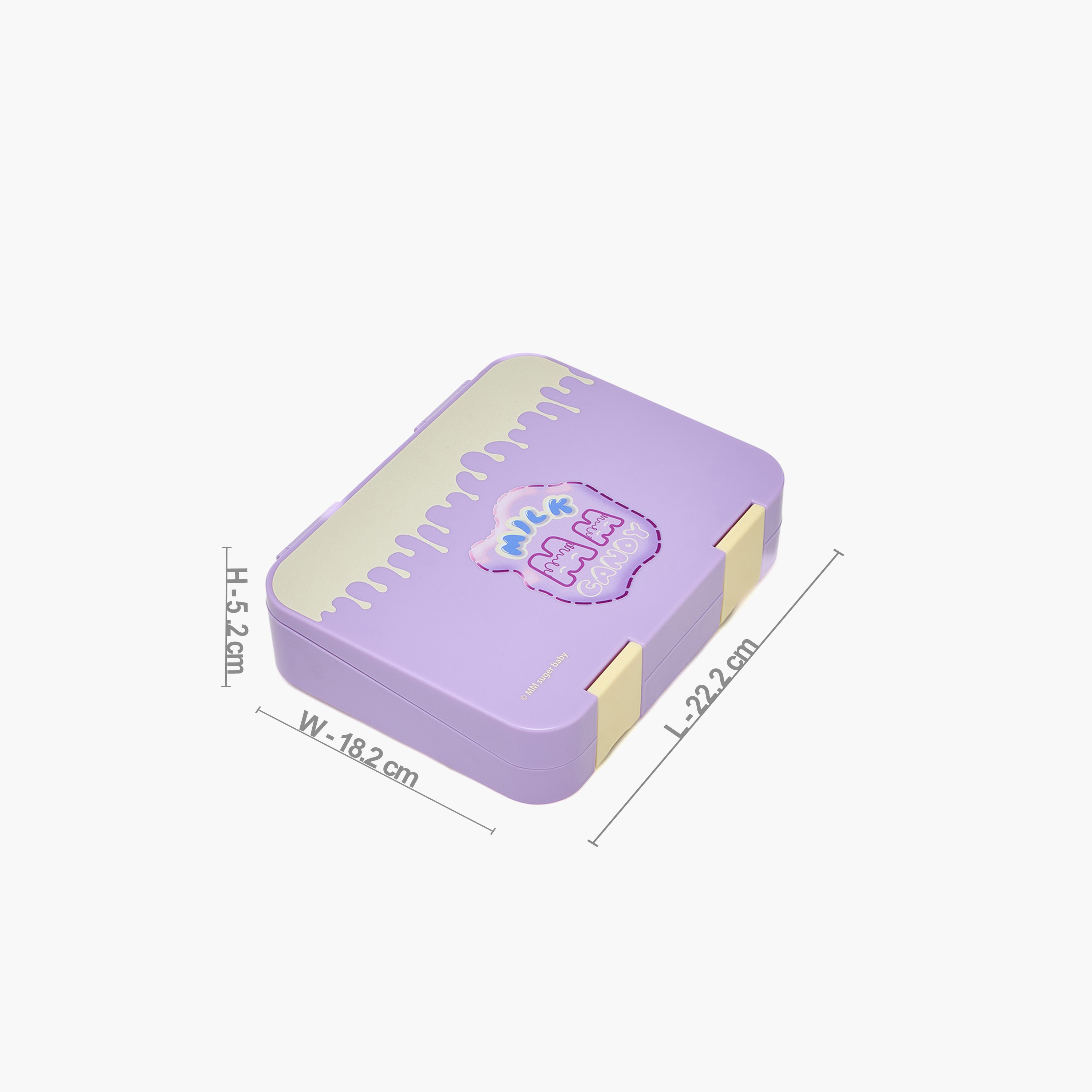 Milk Candy Printed Bento Lunch Box for Girls with Clip Lock Closure-school-lunchessentials-lunchboxes-image-10