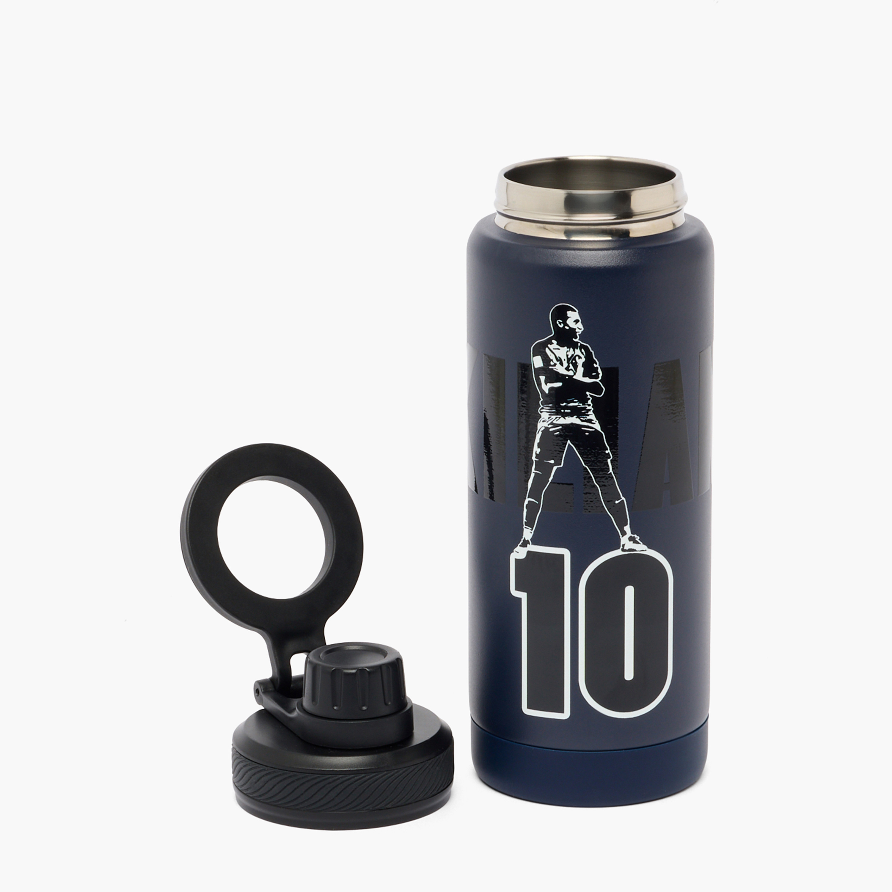 Celebrity Icons Kylian Mbappe Print Stainless Steel Water Bottle with Spout and Handle-school-waterbottles-image-2