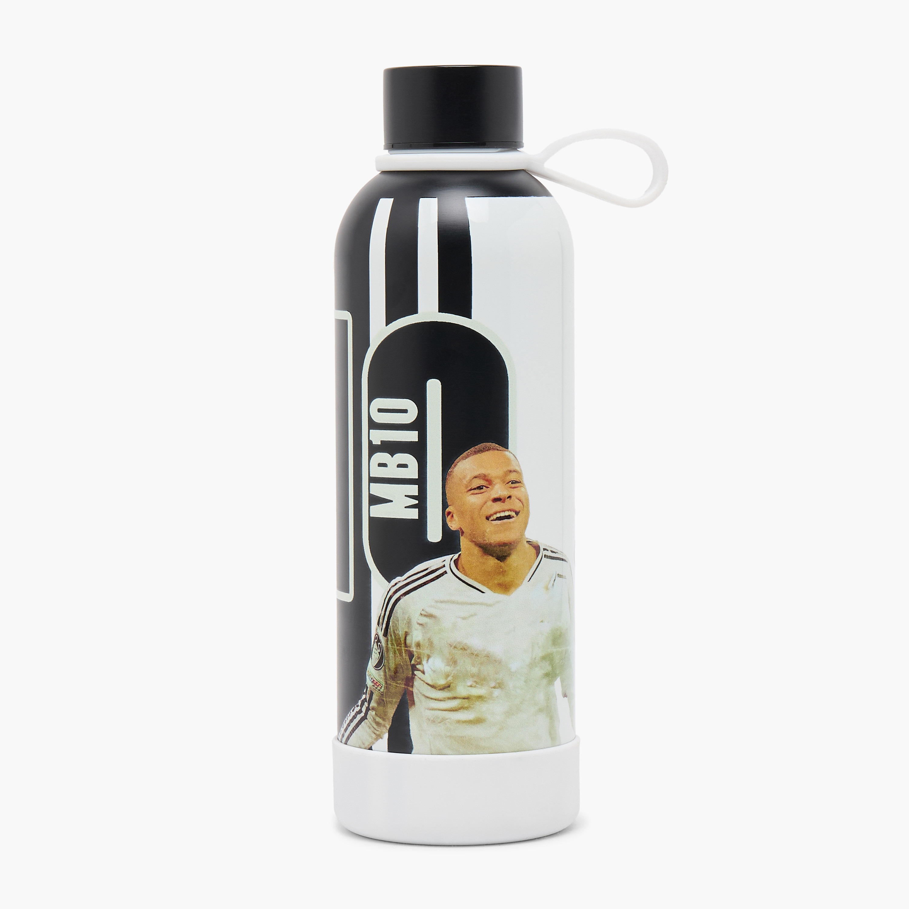 Celebrity Icons Kylian Mbappé Stainless Steel Water Bottle with Wide Mouth and Carry Loop-school-waterbottles-image-1