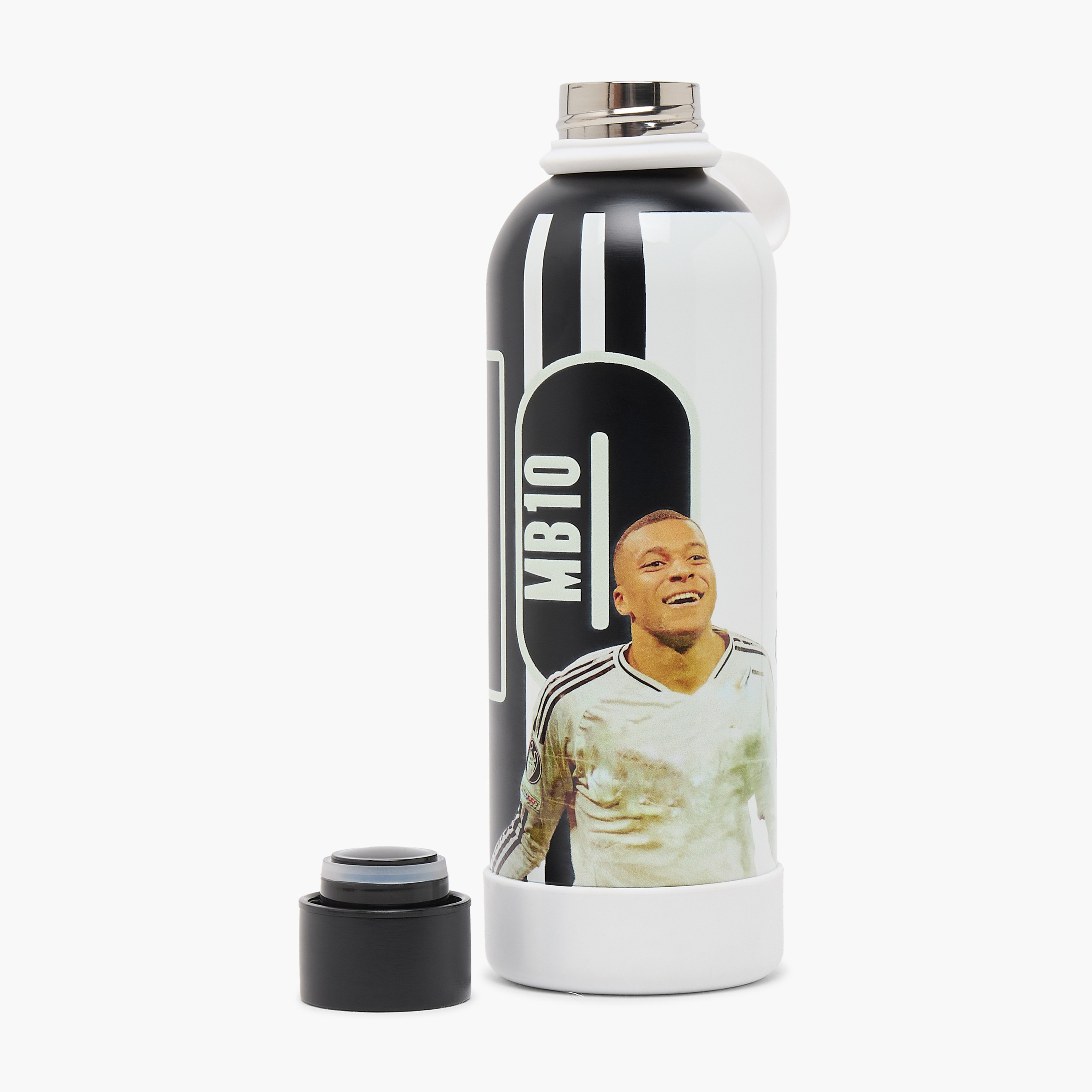 Celebrity Icons Kylian Mbappé Stainless Steel Water Bottle with Wide Mouth and Carry Loop-school-waterbottles-image-2