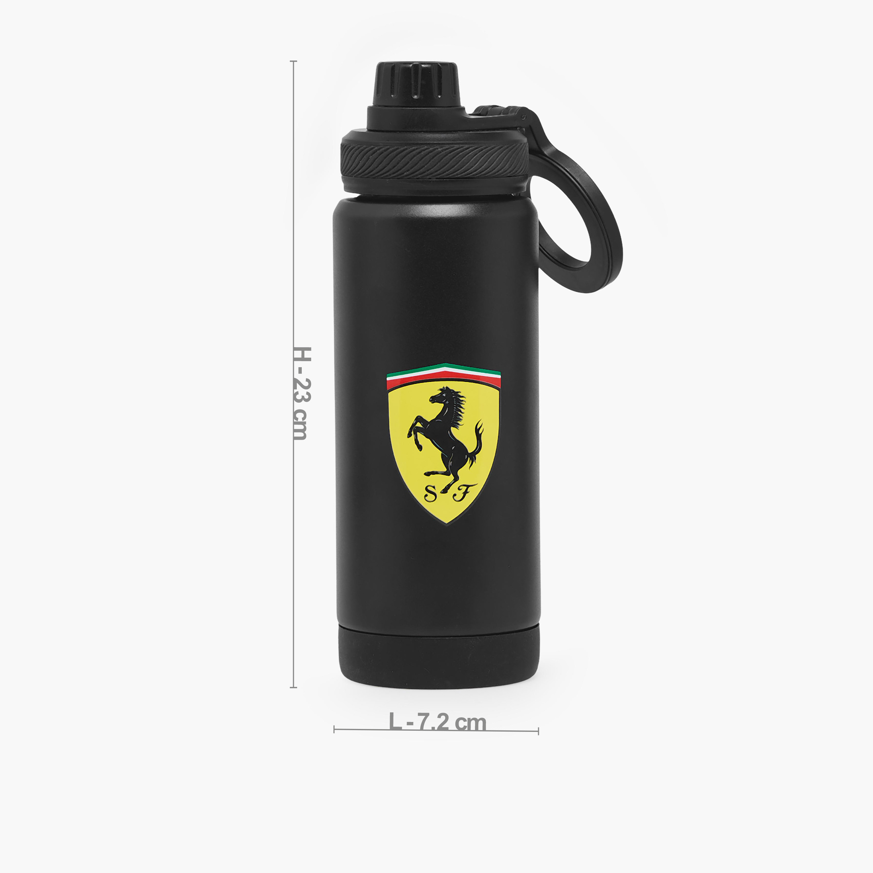 قارورة مياه ستانلس ستيل بطبعات شعار فيراري وفوهة وحلقة حمل-school-waterbottles-image-3