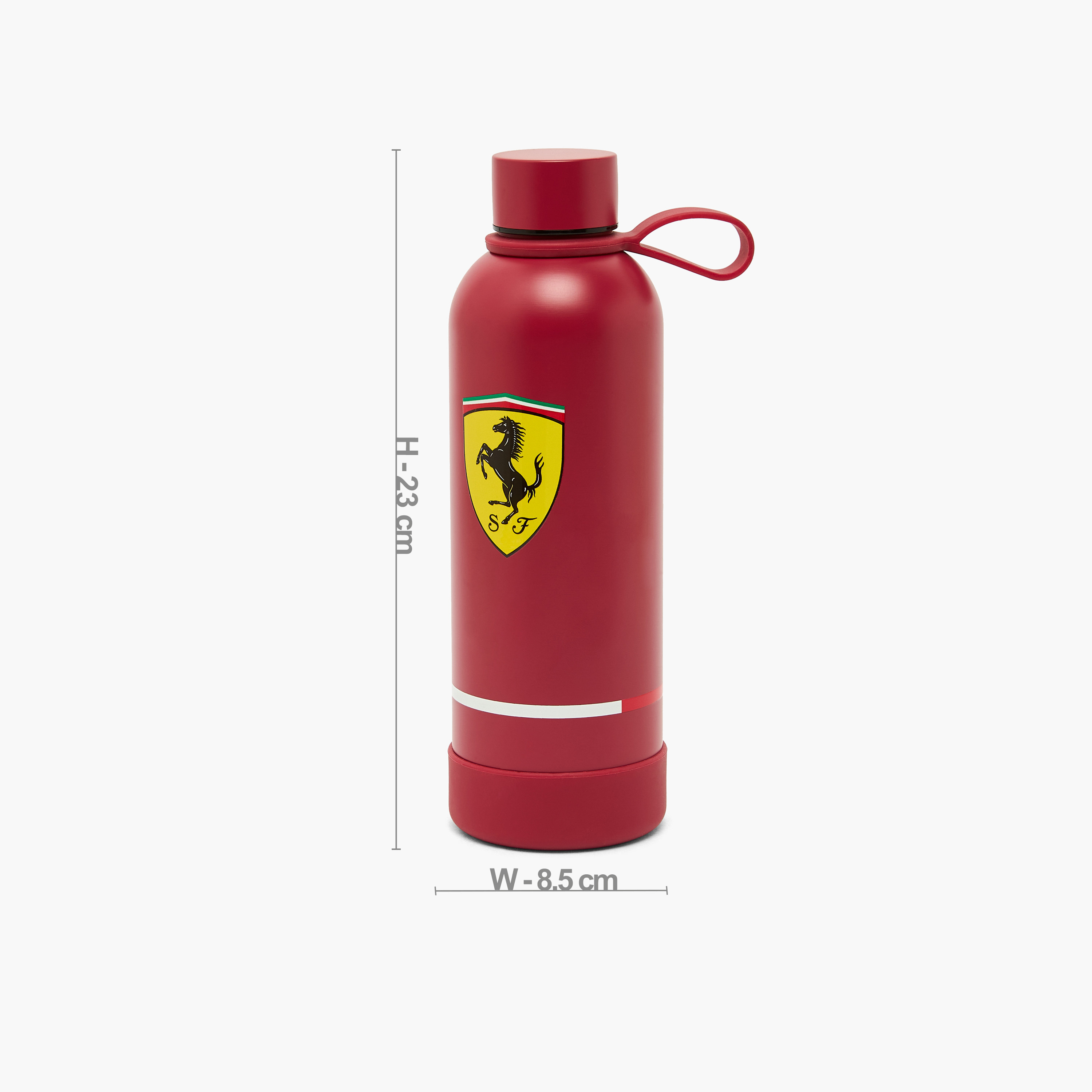 قارورة مياه ستانلس ستيل بطبعات شعار فيراري ومقبض حلقي من فيراري-school-waterbottles-image-3