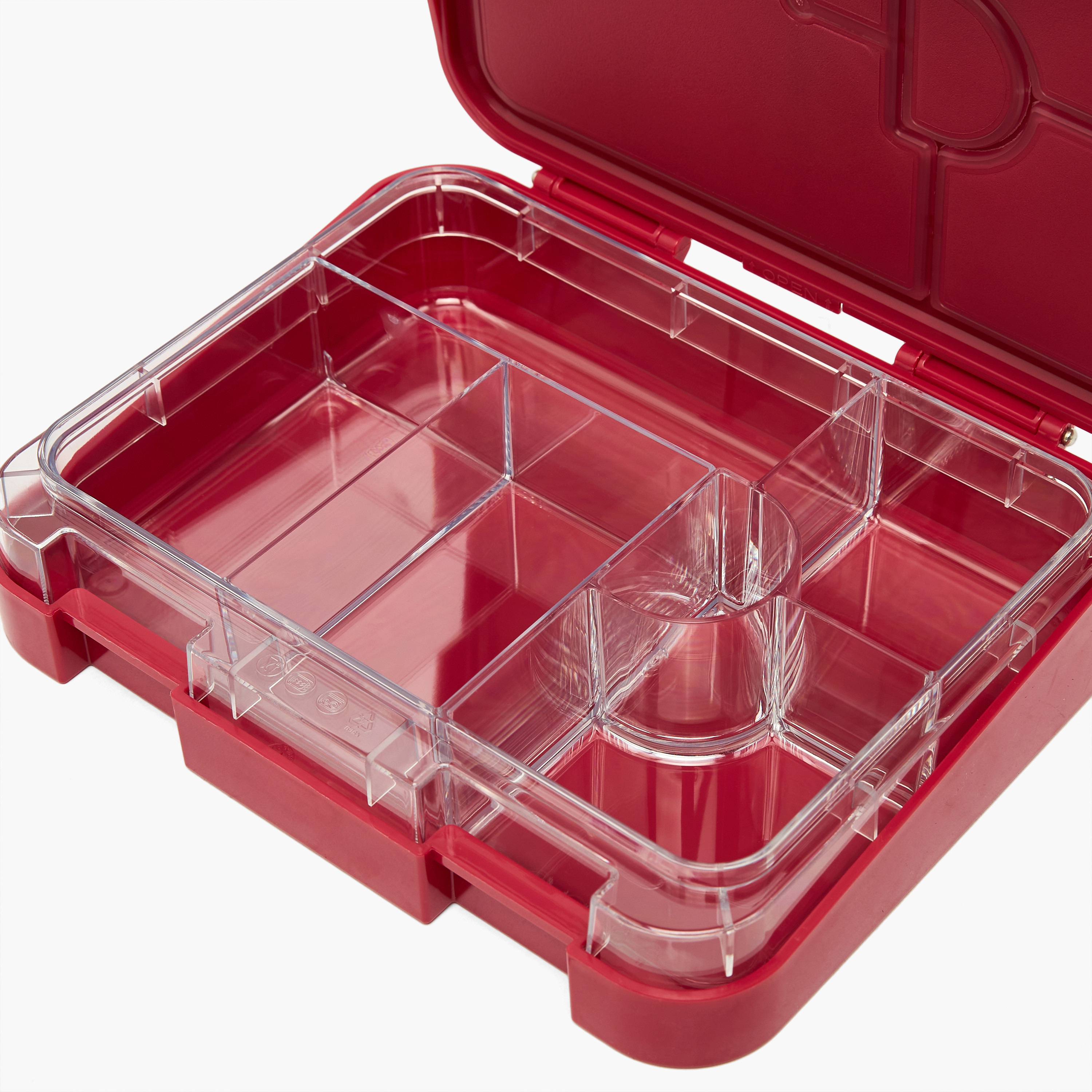 Ferrari Logo Print Bento Lunch Box for Boys with Clip Lock Lid-school-lunchessentials-lunchboxes-image-8