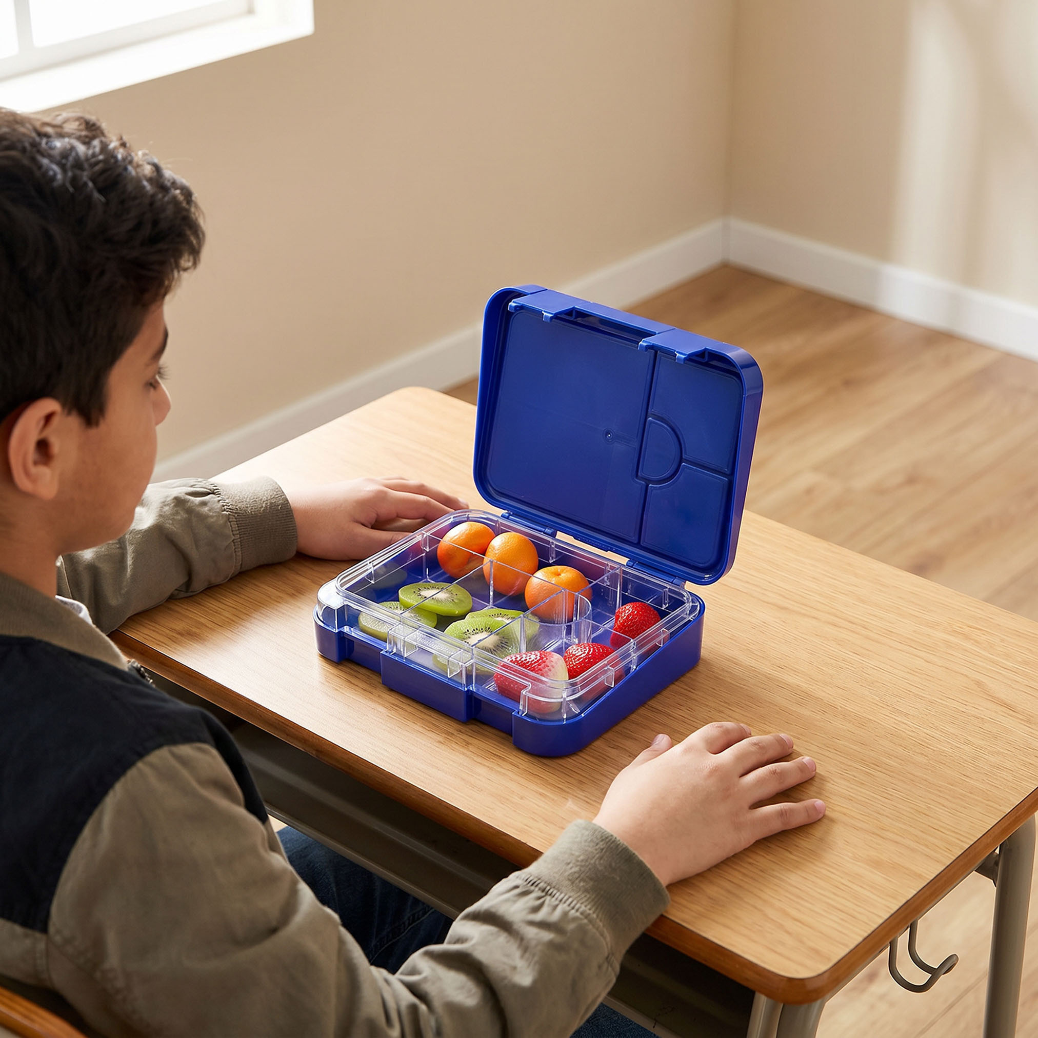 شنطة غداء بطبعة الهلال للأولاد مع غطاء إغلاق مشبك من هوليود ماجيك - 1 لتر-school-lunchessentials-lunchboxes-image-3
