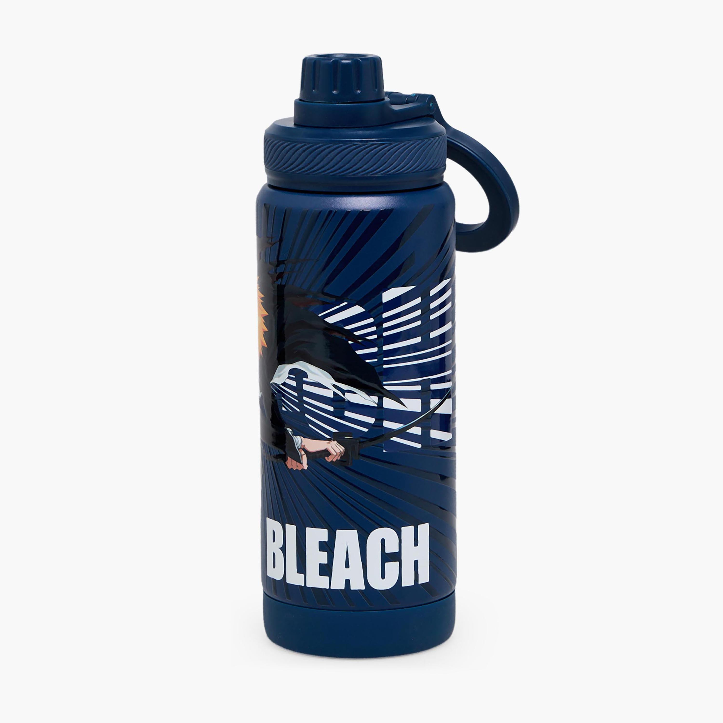 قارورة مياه ستانلس ستيل بفوهة وطبعات بليتش ومقبض من هوليوود ماجيك-school-waterbottles-image-1