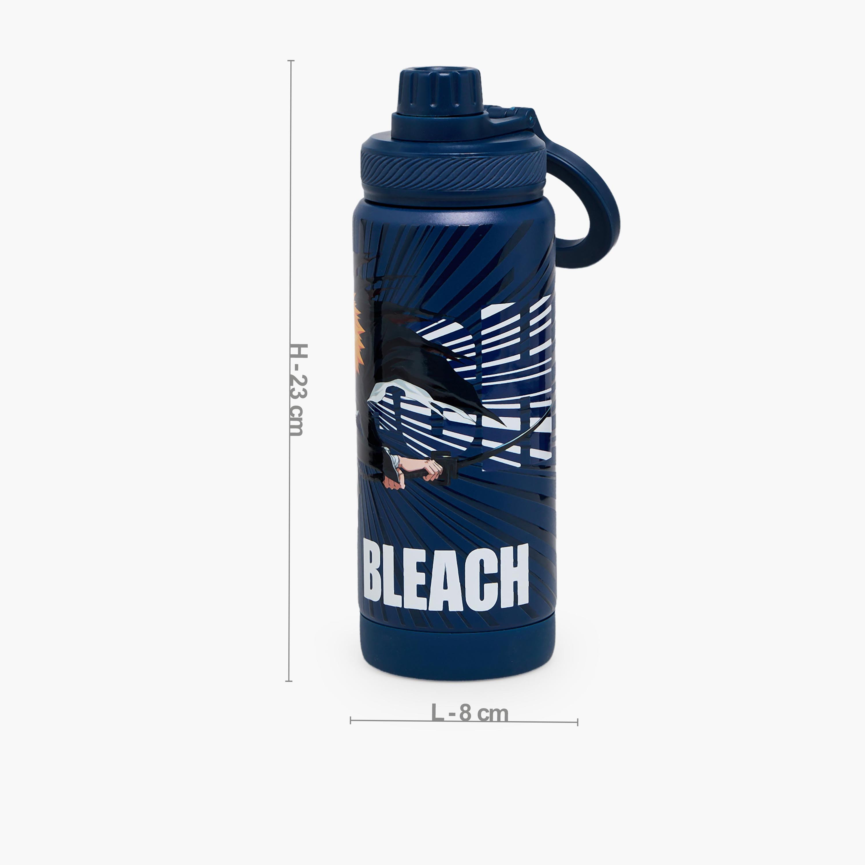 قارورة مياه ستانلس ستيل بفوهة وطبعات بليتش ومقبض من هوليوود ماجيك-school-waterbottles-image-3