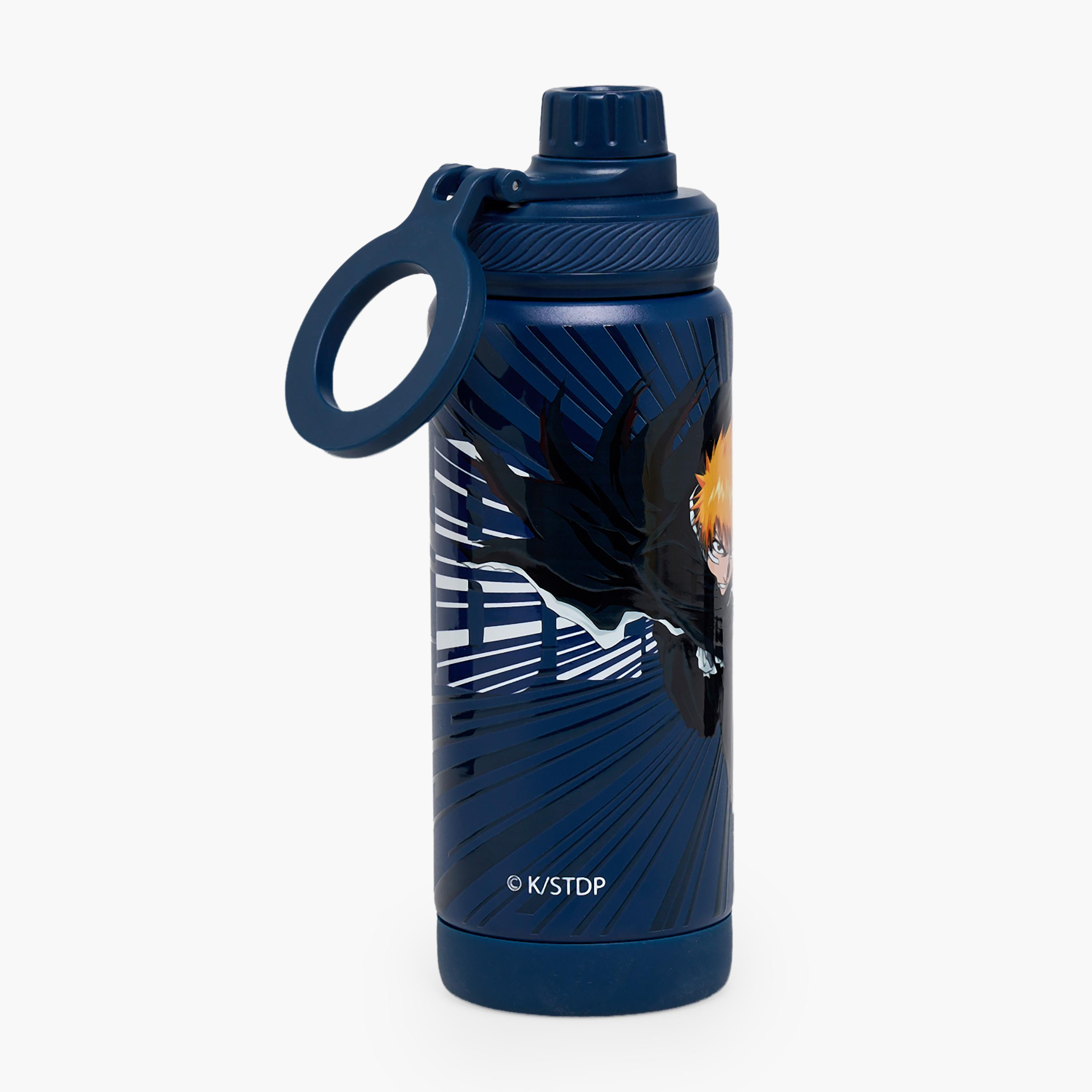 قارورة مياه ستانلس ستيل بفوهة وطبعات بليتش ومقبض من هوليوود ماجيك-school-waterbottles-image-7