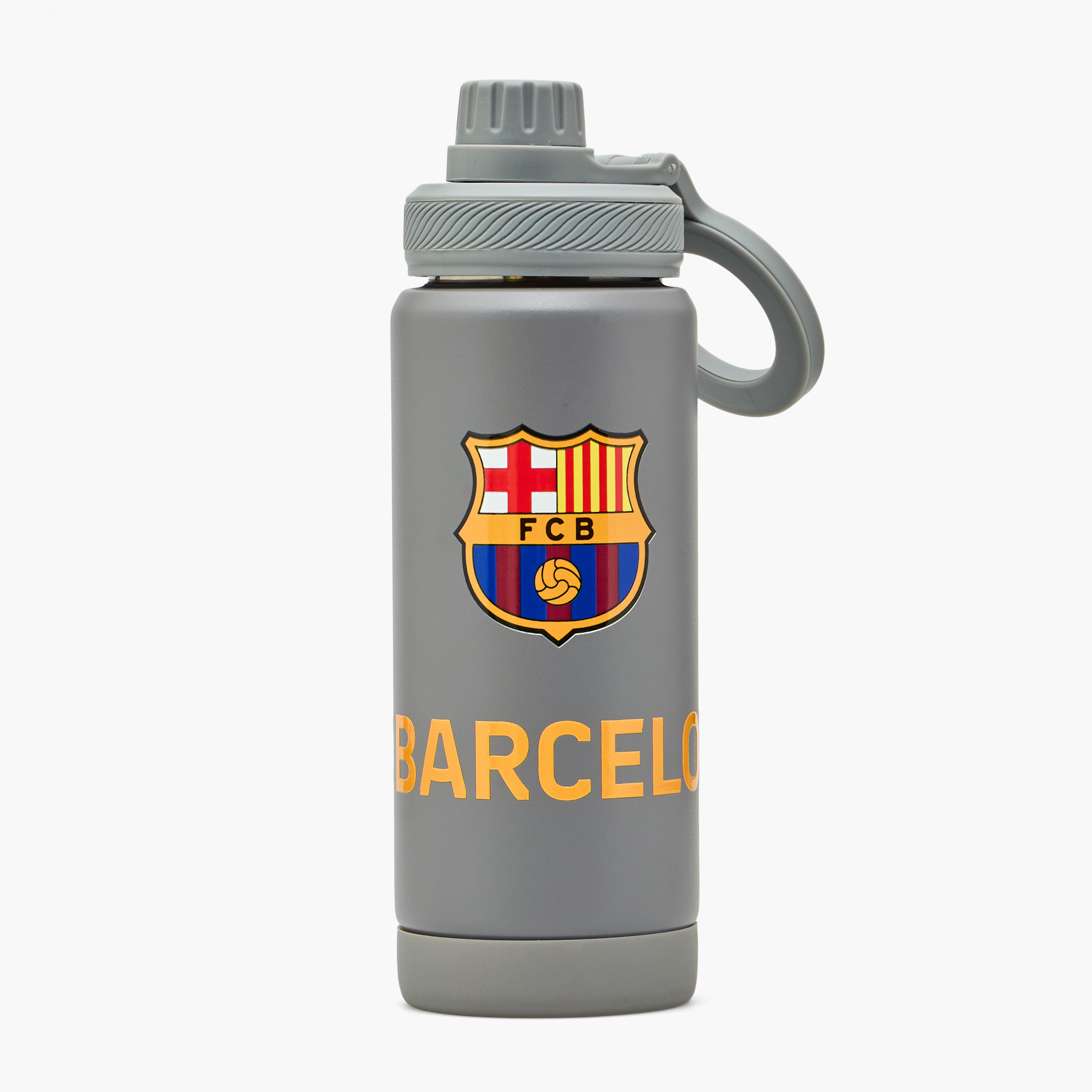 FC Barcelona Print Stainless Steel Water Bottle with Spout and Handle-school-waterbottles-image-1