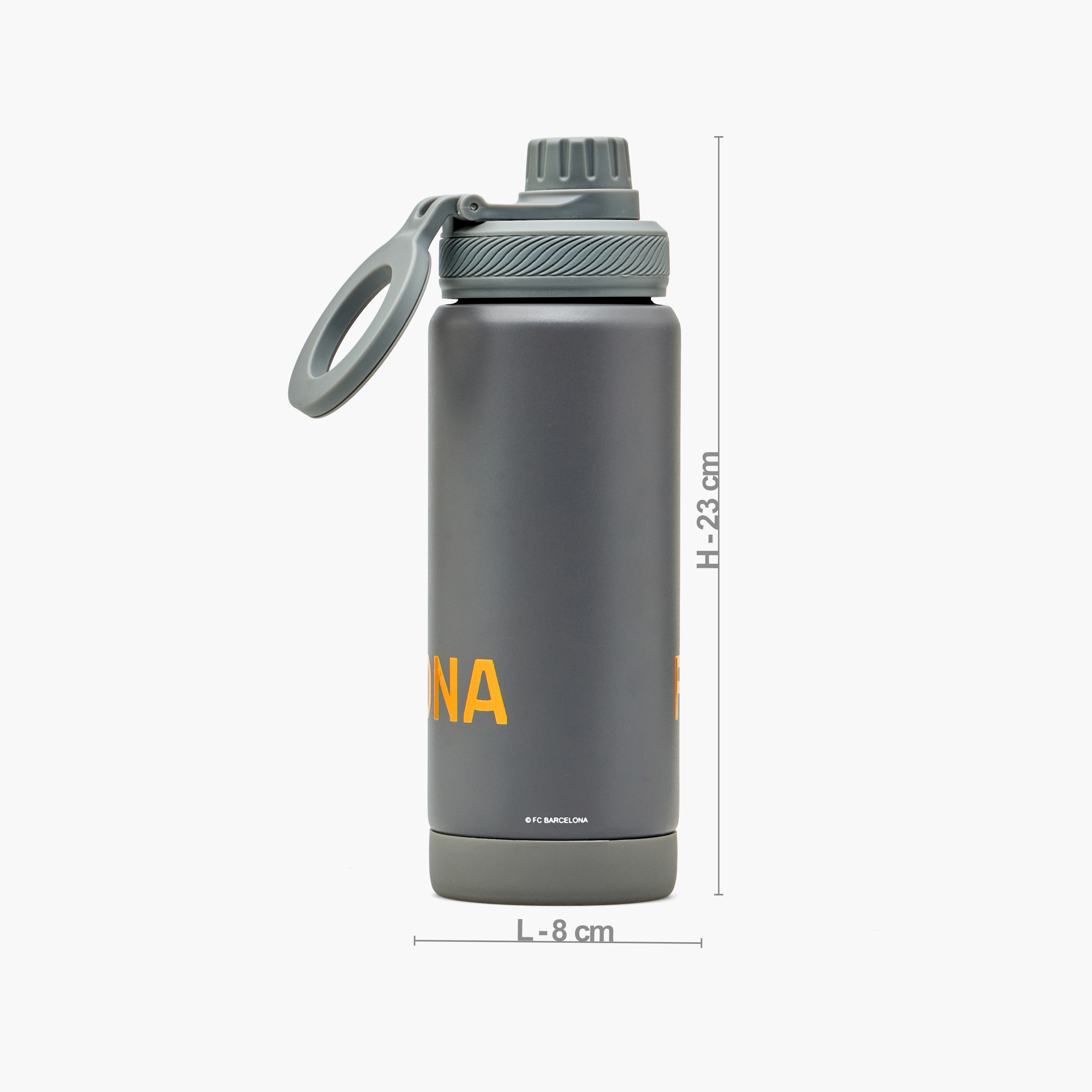 FC Barcelona Print Stainless Steel Water Bottle with Spout and Handle-school-waterbottles-image-3