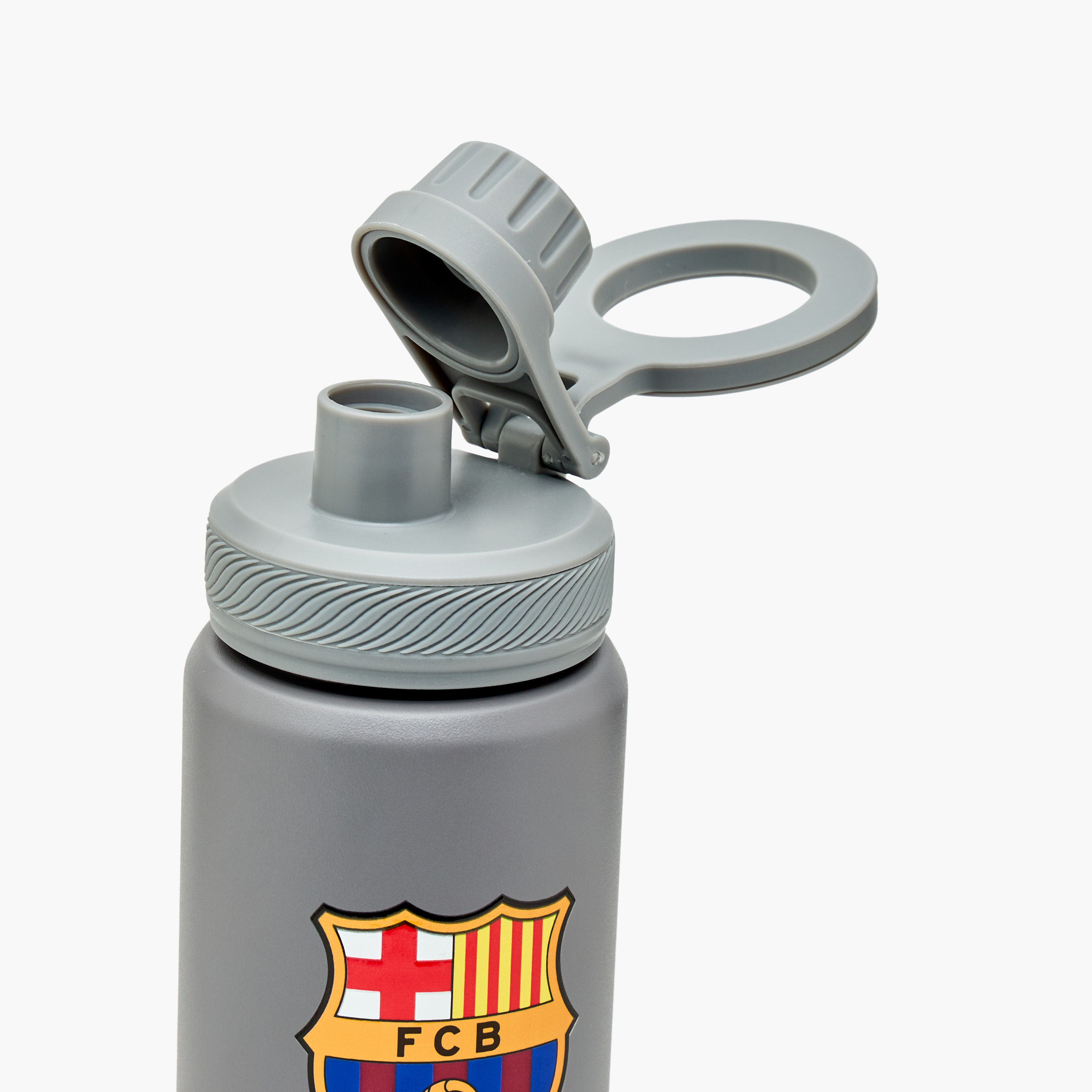 FC Barcelona Print Stainless Steel Water Bottle with Spout and Handle-school-waterbottles-image-6