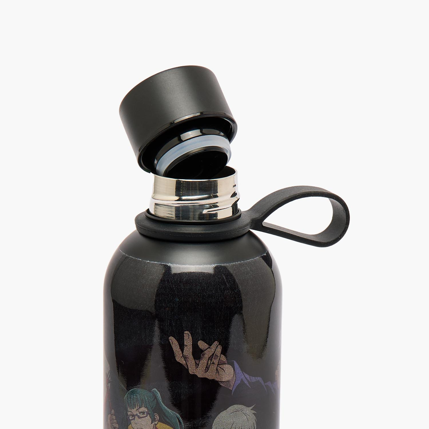 Hollywood Magic Jujutsu Kaisen Print Stainless Steel Water Bottle with Wide Mouth and Handle-school-waterbottles-image-6