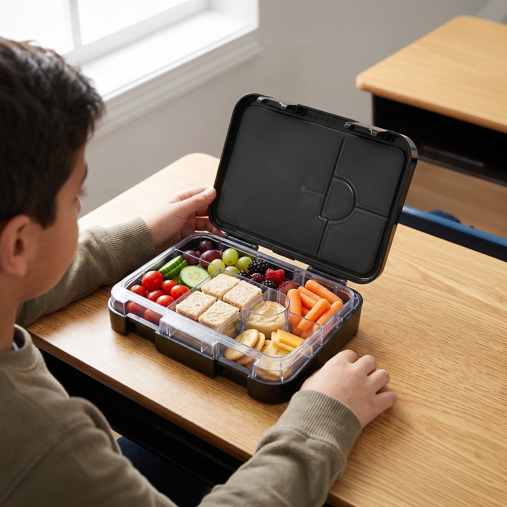 Hollywood Magic Anime Print Lunch Box for Boys with Clip Lock Lid - 1 L-school-lunchessentials-lunchboxes-image-3