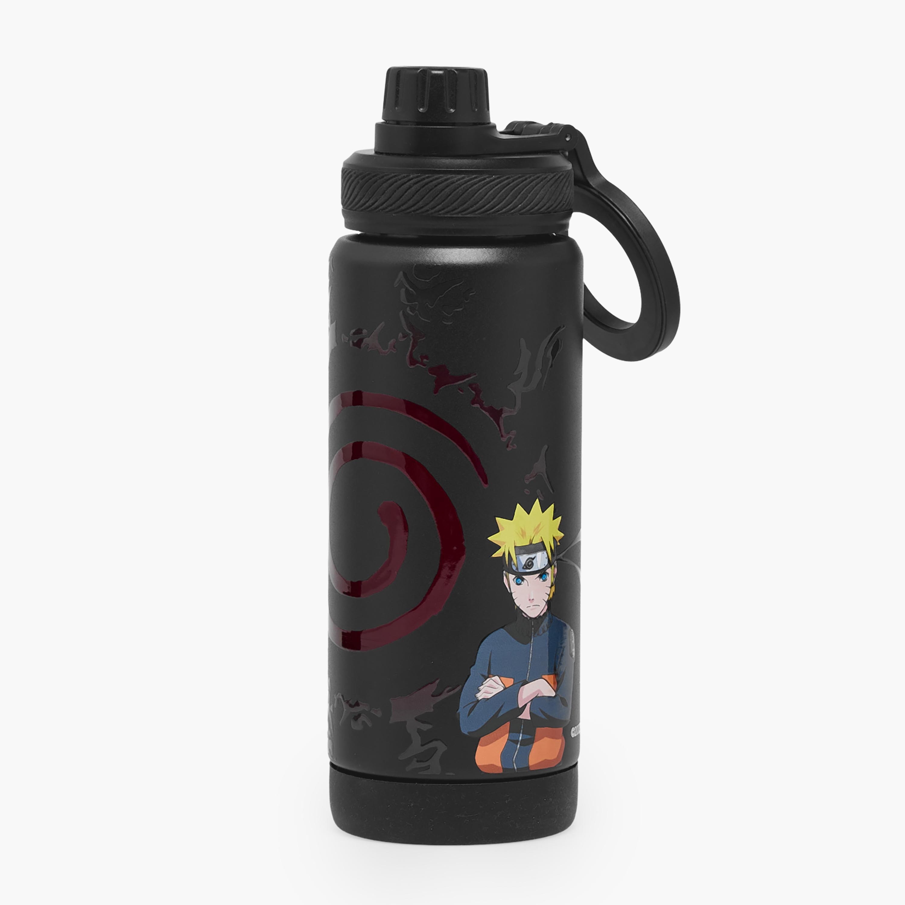 قارورة مياه ستانلس ستيل بطبعات ناروتو مع فوهة ومقبض من هوليوود ماجيك-school-waterbottles-image-1