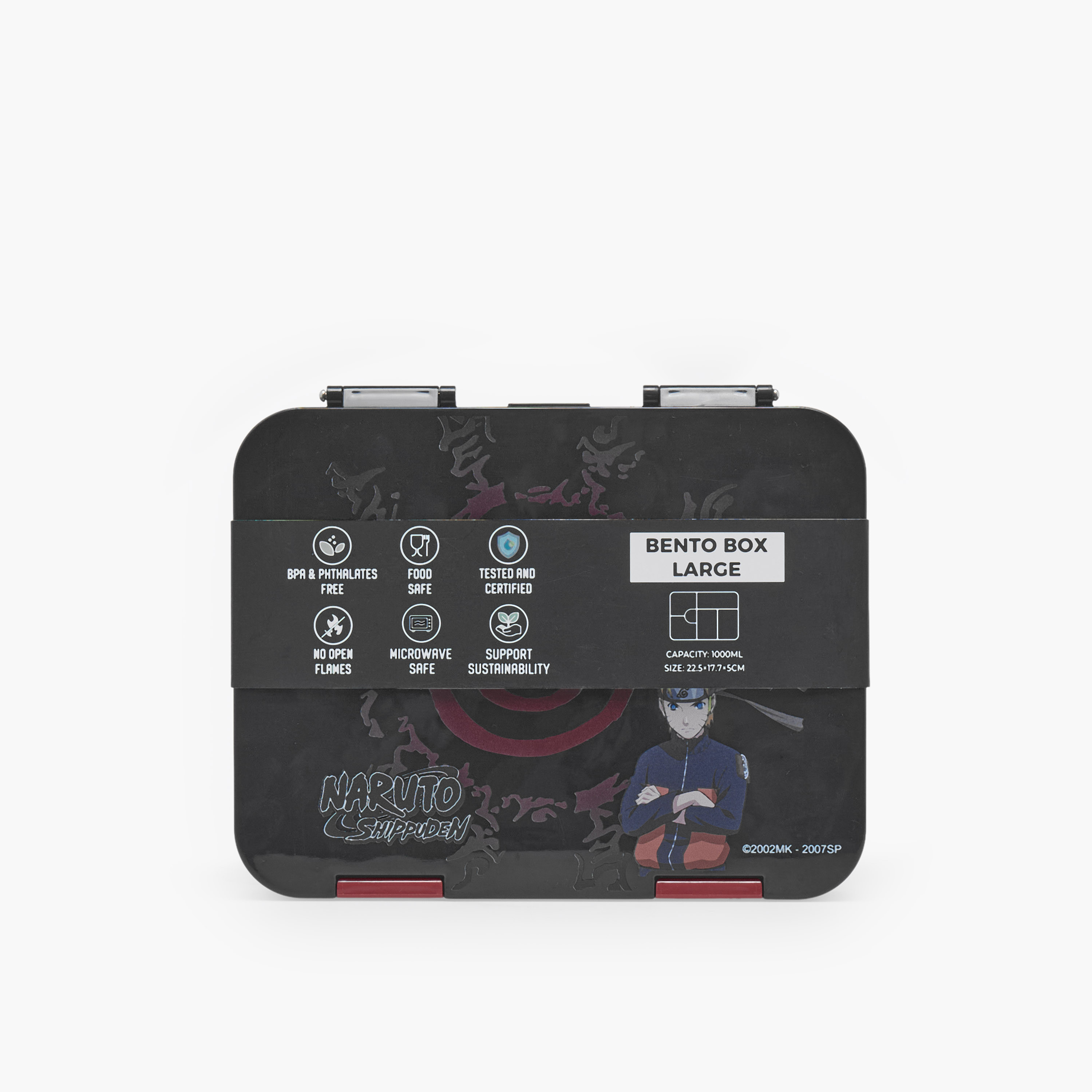صندوق غداء بينتو بغطاء بقفل إغلاق وطبعات ناروتو من هوليوود ماجيك - 1 لتر-school-lunchessentials-lunchboxes-image-12