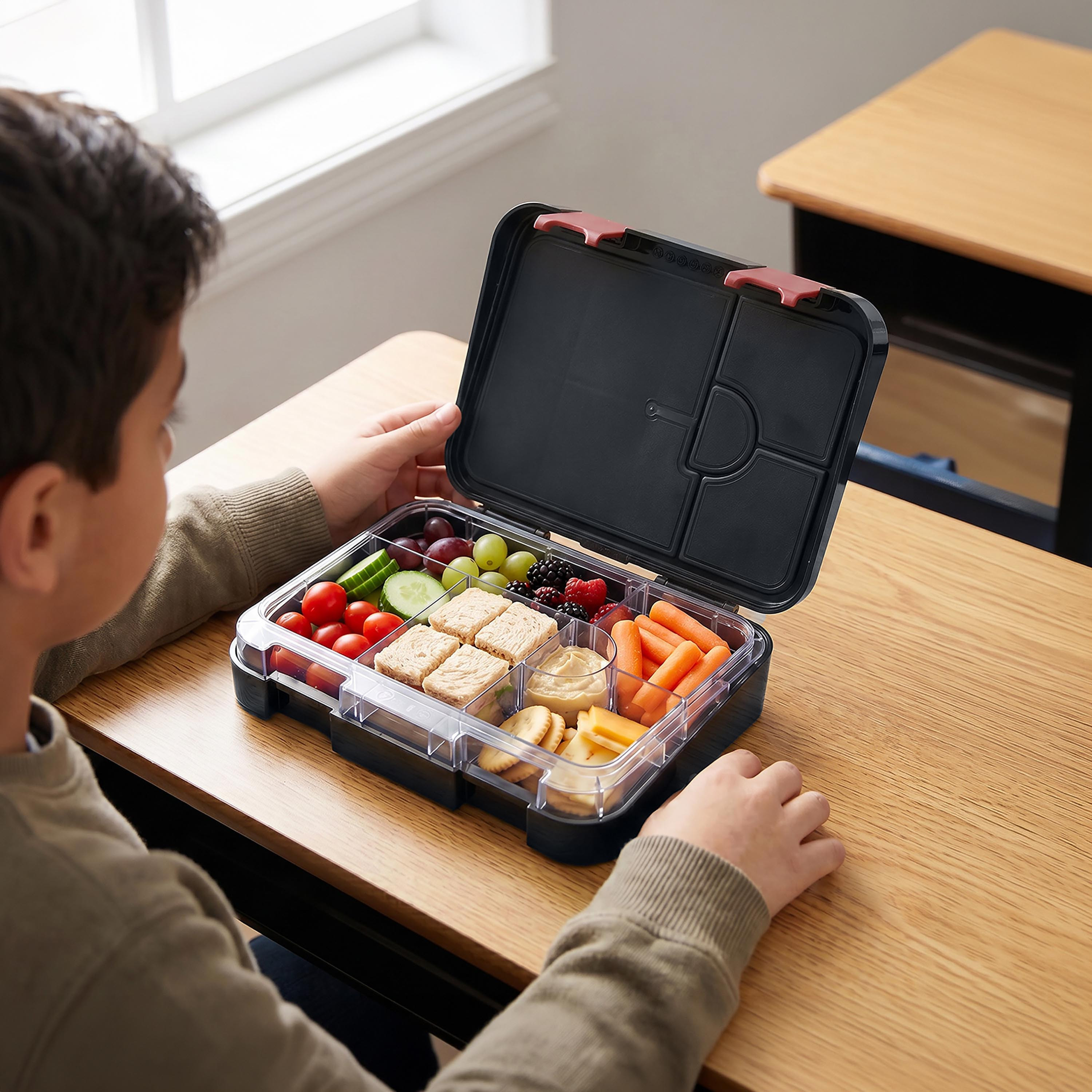 صندوق غداء بينتو بغطاء بقفل إغلاق وطبعات ناروتو من هوليوود ماجيك - 1 لتر-school-lunchessentials-lunchboxes-image-3