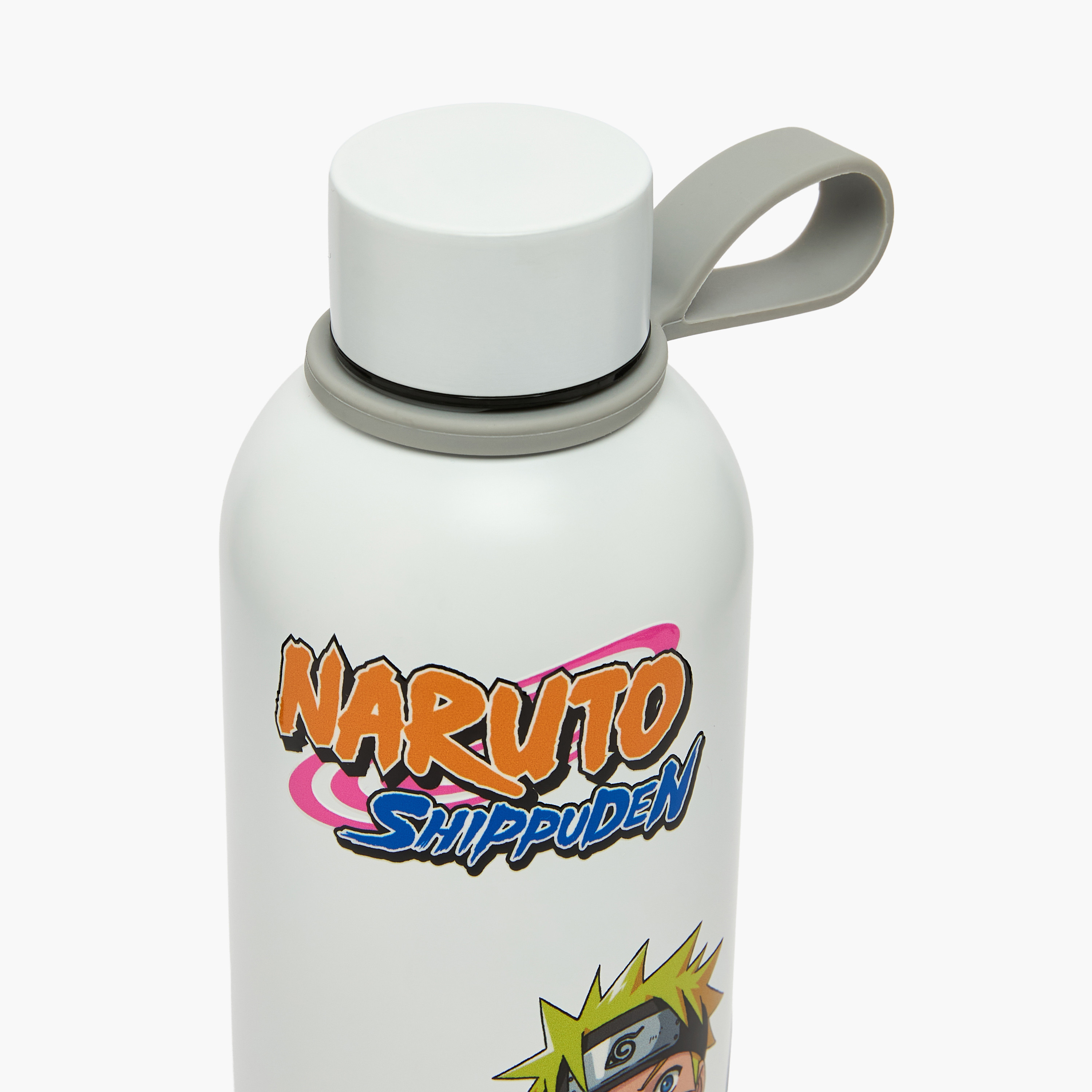 Hollywood Magic Naruto Print Stainless Steel Water Bottle with Loop Handle-school-waterbottles-image-4