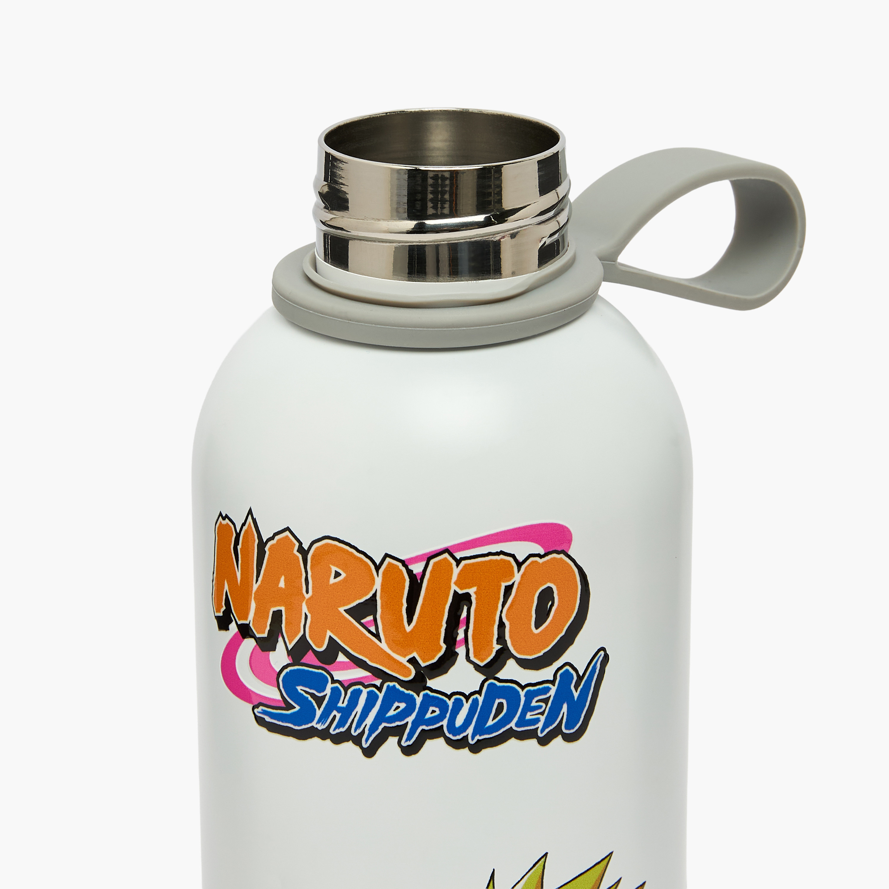 Hollywood Magic Naruto Print Stainless Steel Water Bottle with Loop Handle-school-waterbottles-image-5