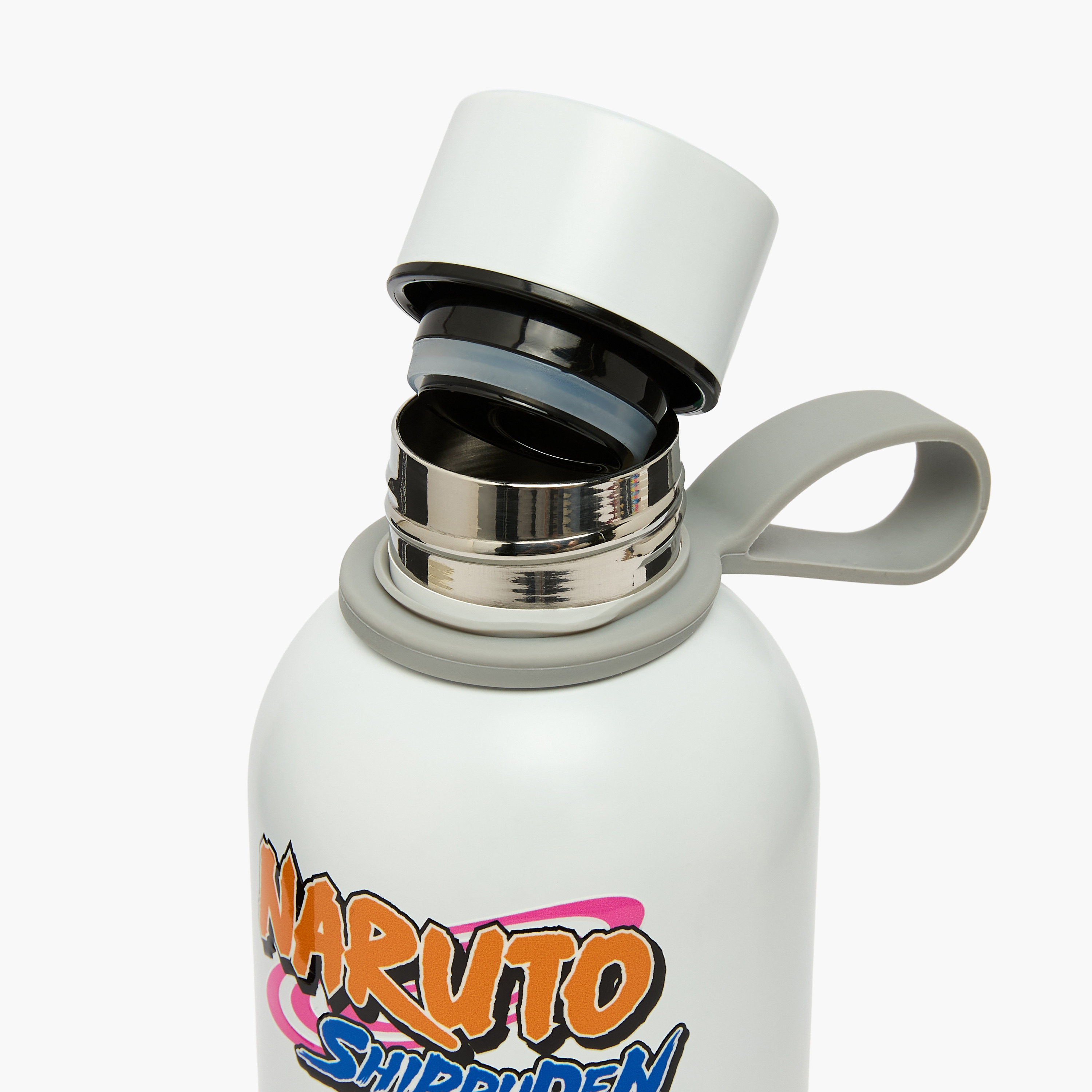 Hollywood Magic Naruto Print Stainless Steel Water Bottle with Loop Handle-school-waterbottles-image-6