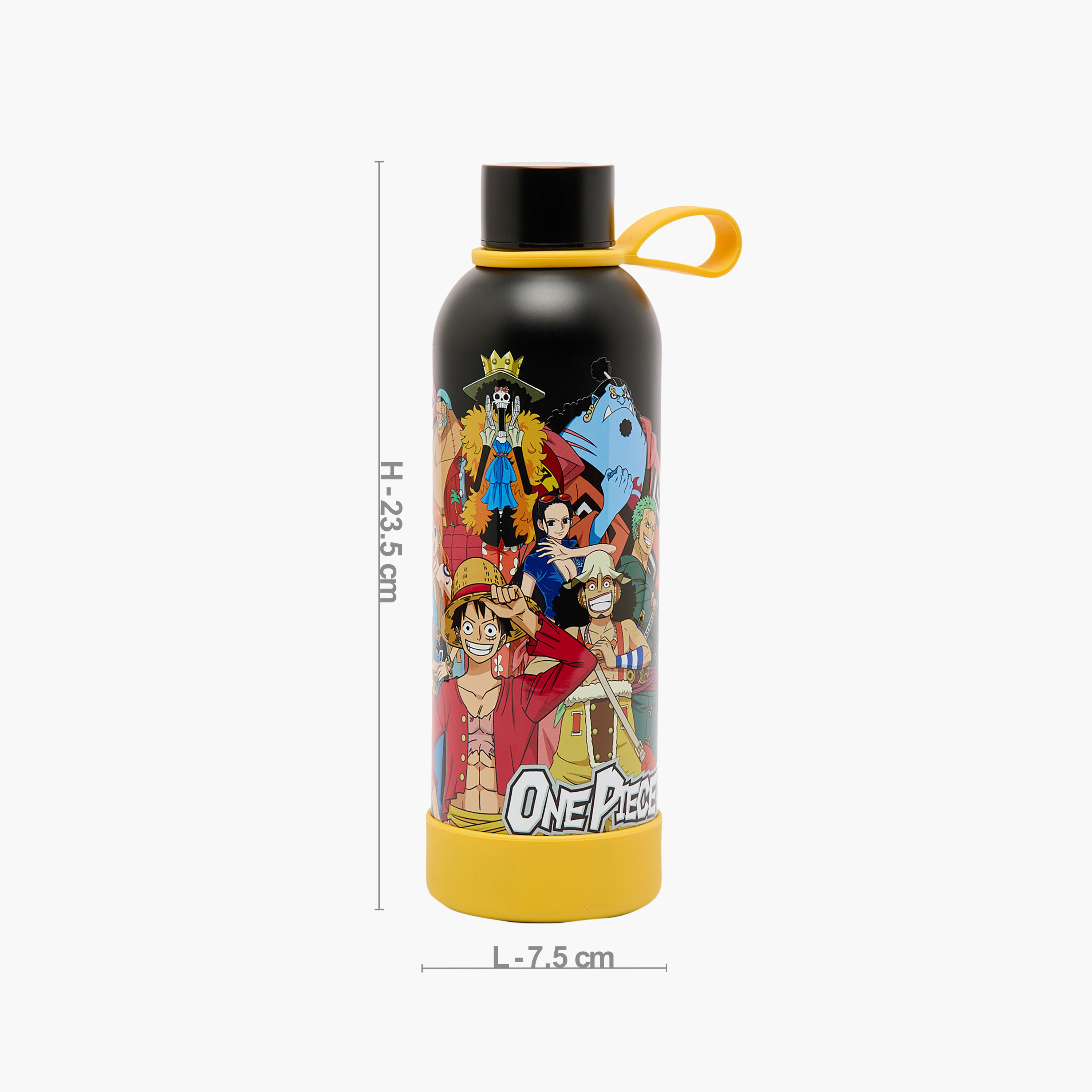 Hollywood Magic One Piece Print Stainless Steel Water Bottle with Loop Handle-school-waterbottles-image-3