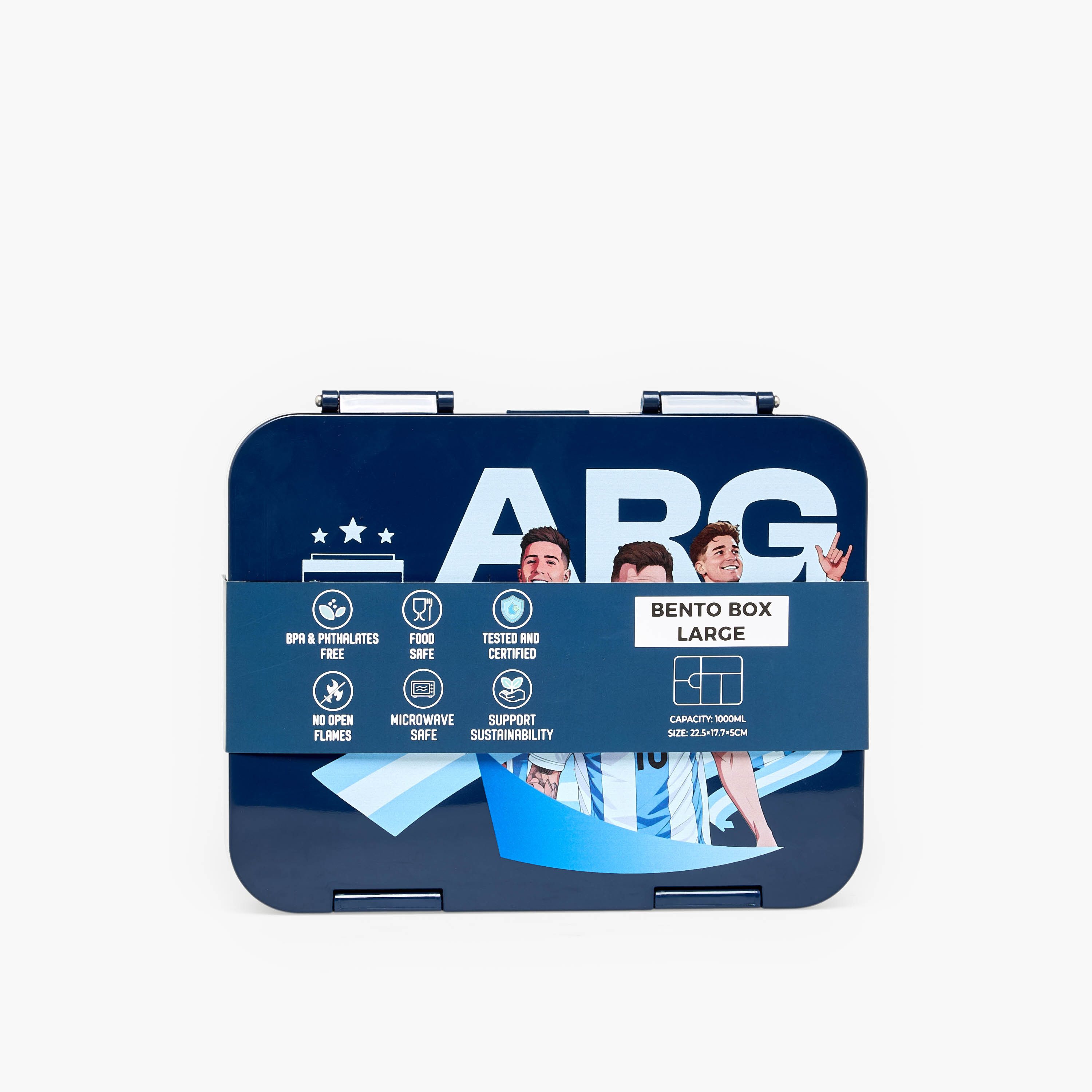 صندوق غداء بغطاء بقفل إغلاق وطبعات باريس سان جيرمان من هوليوود ماجيك - 1 لتر-school-lunchessentials-lunchboxes-image-12