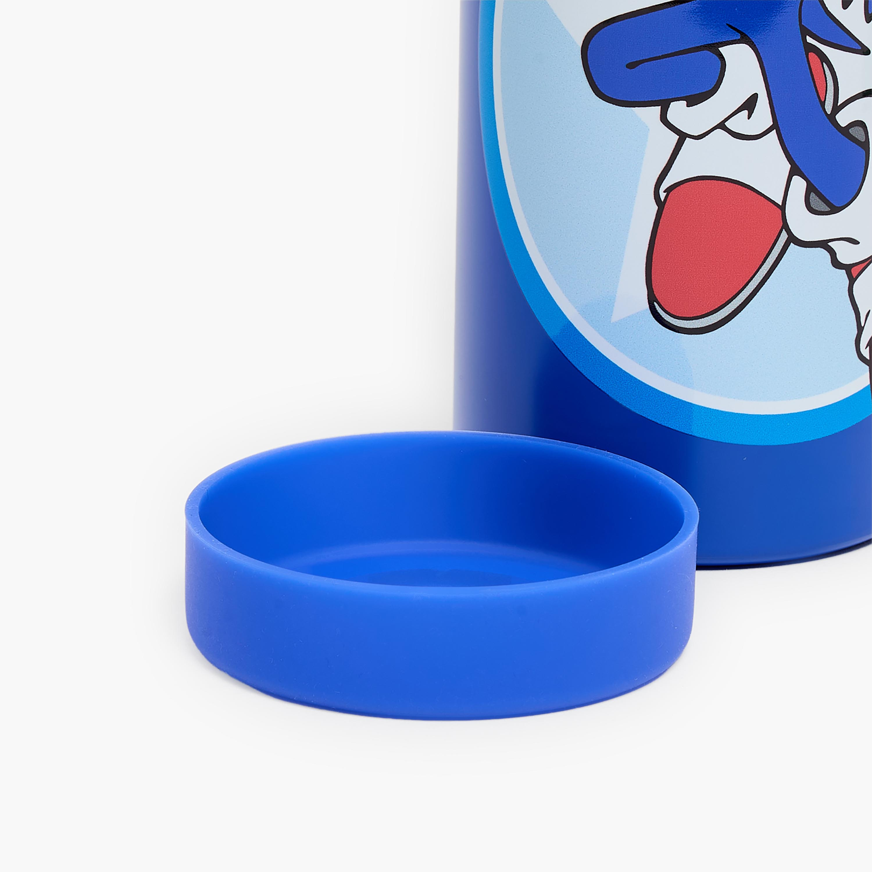 قارورة مياه ستانلس ستيل بفوهة وطبعات سونيك ومقبض من هوليوود ماجيك-school-waterbottles-image-9