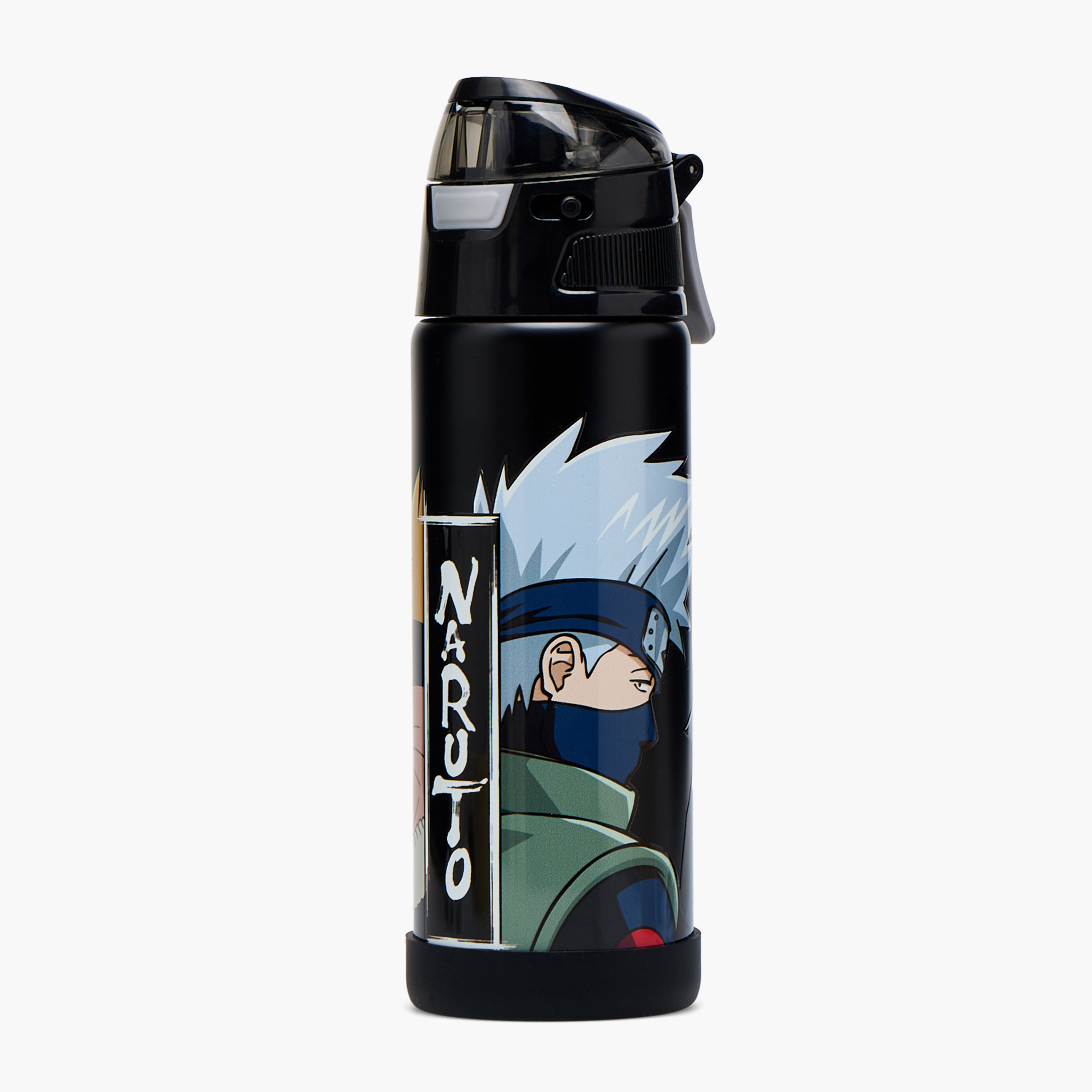قارورة مياه ستانلس ستيل بفوهة ومقبض وطبعات ناروتو من هوليوود ماجيك-school-waterbottles-image-1