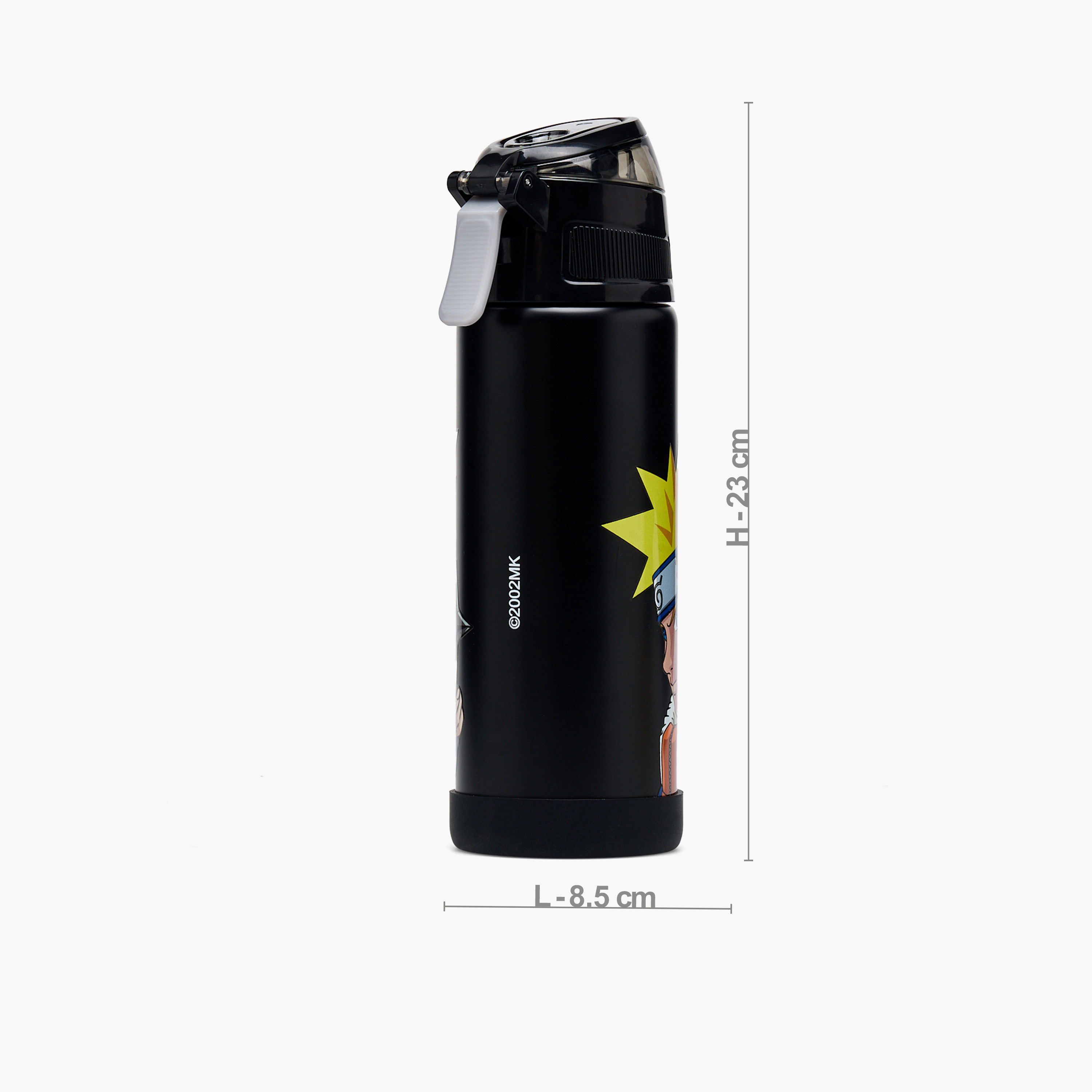 قارورة مياه ستانلس ستيل بفوهة ومقبض وطبعات ناروتو من هوليوود ماجيك-school-waterbottles-image-3