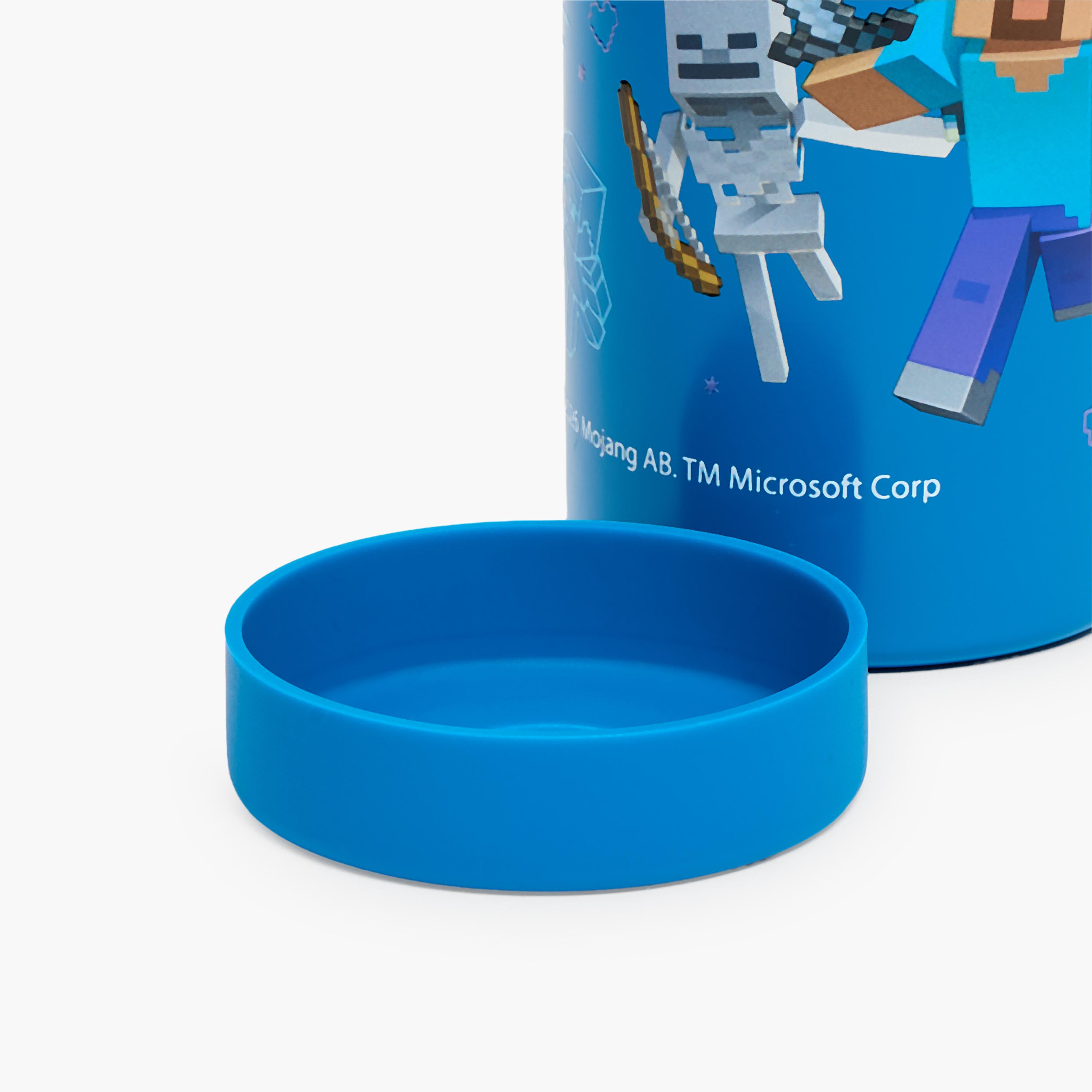 قارورة ماء ستانلس ستيل بطبعة ماين كرافت بفوهة ومقبض من هوليوود ماجيك-school-waterbottles-image-10
