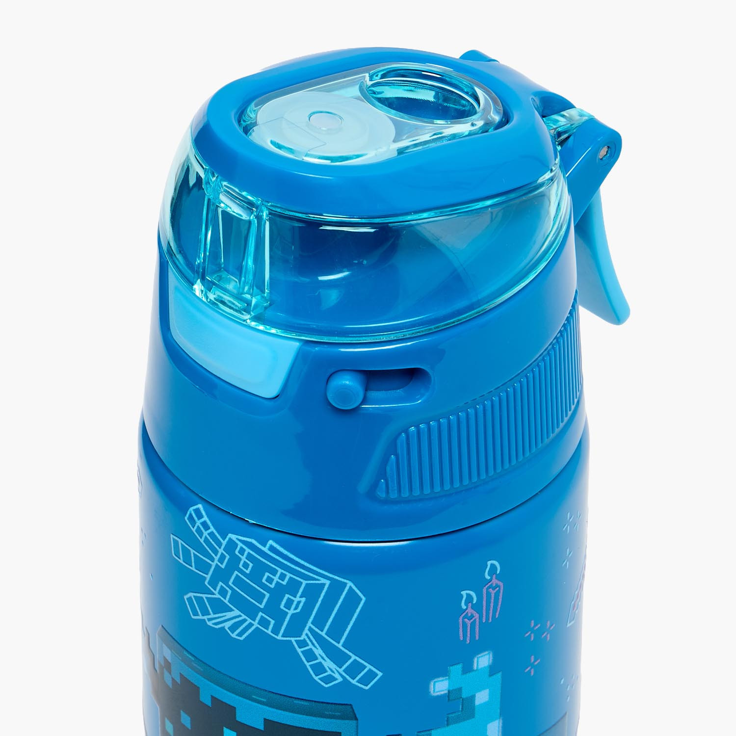 قارورة ماء ستانلس ستيل بطبعة ماين كرافت بفوهة ومقبض من هوليوود ماجيك-school-waterbottles-image-4
