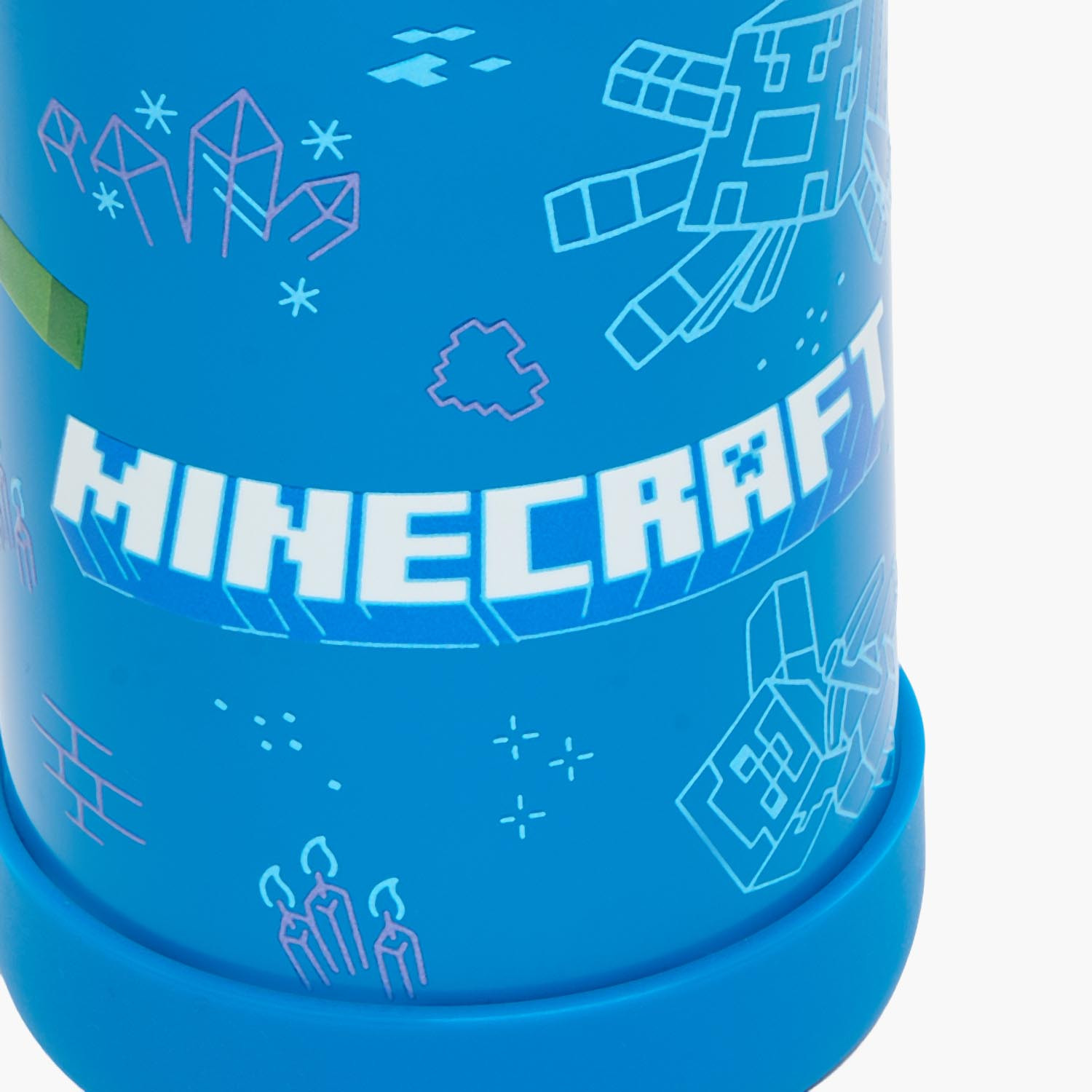 قارورة ماء ستانلس ستيل بطبعة ماين كرافت بفوهة ومقبض من هوليوود ماجيك-school-waterbottles-image-8