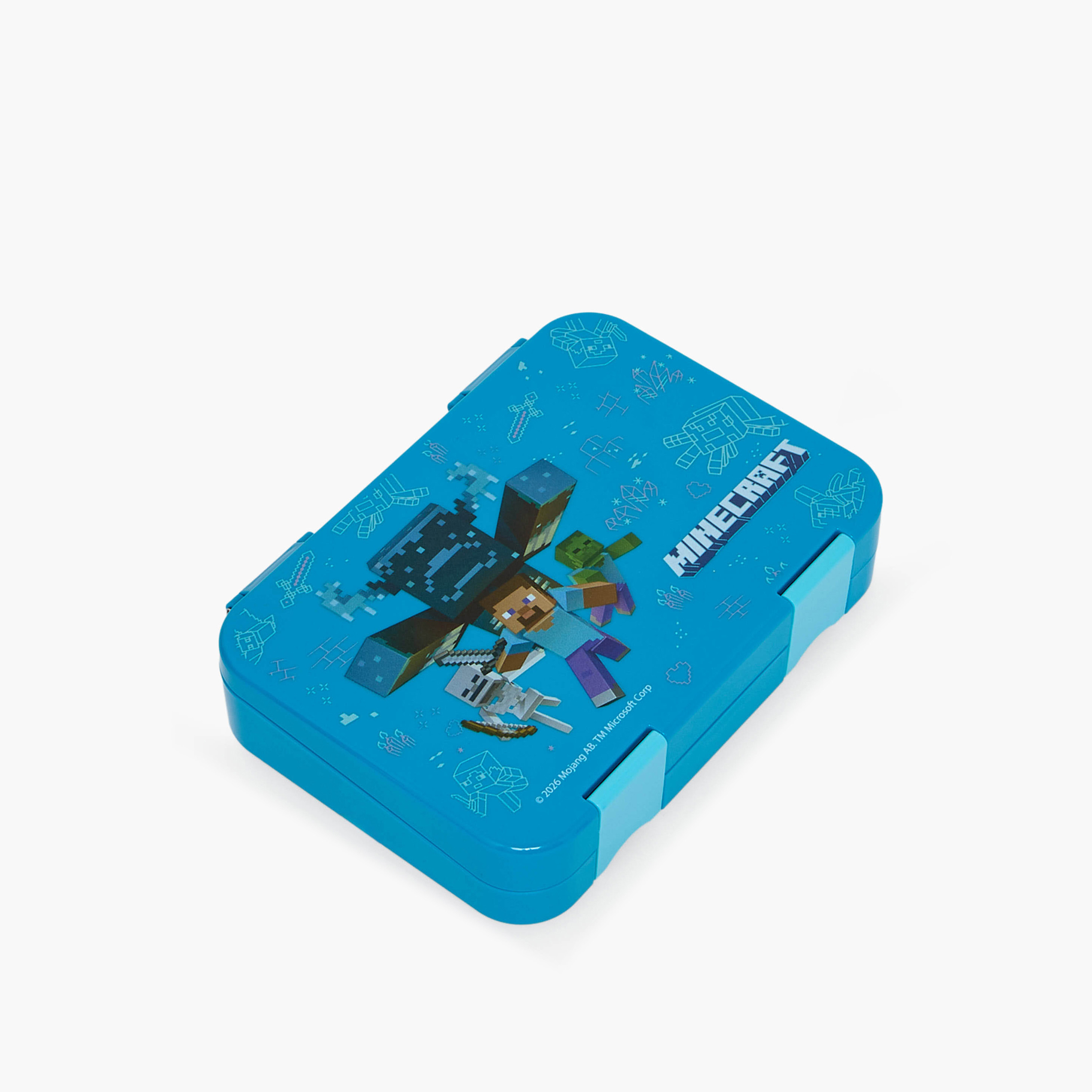 Hollywood Magic Minecraft Print Lunch Box for Boys with Clip Lock Lid-school-lunchessentials-lunchboxes-image-1