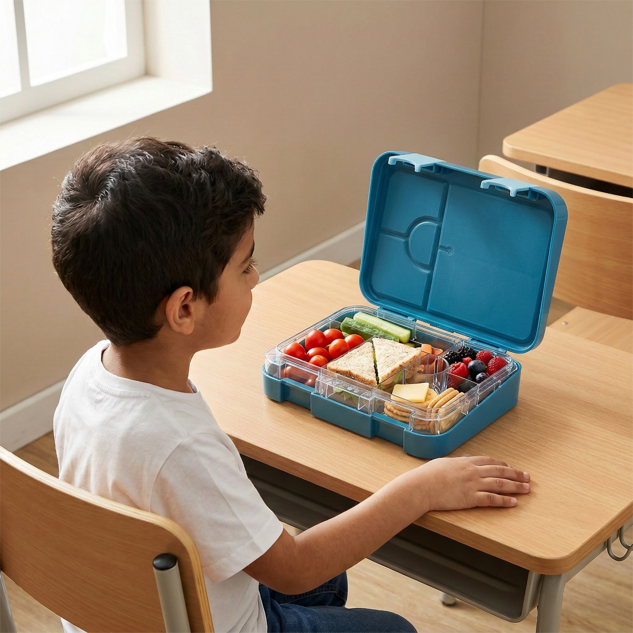 Hollywood Magic Minecraft Print Lunch Box for Boys with Clip Lock Lid-school-lunchessentials-lunchboxes-image-3