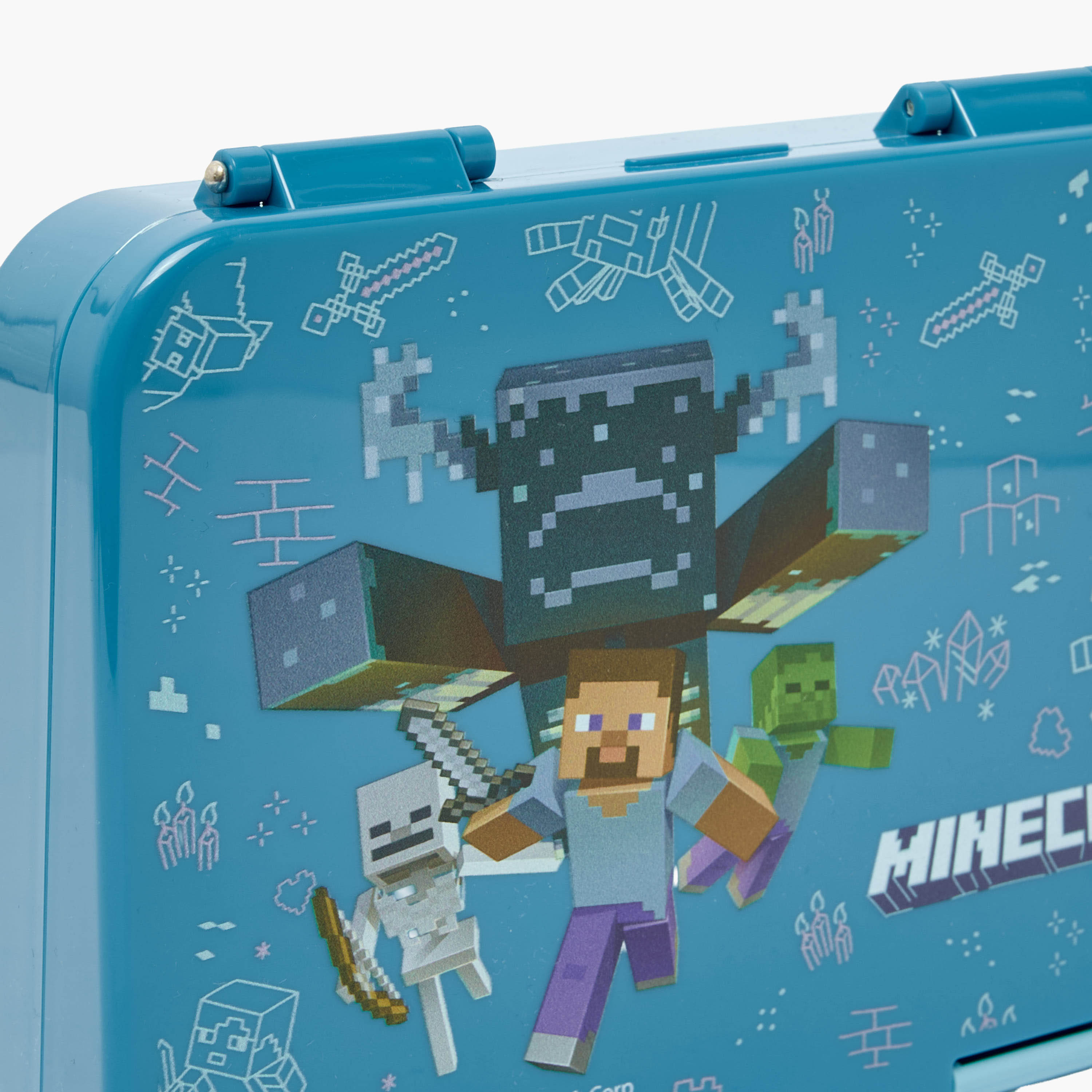 Hollywood Magic Minecraft Print Lunch Box for Boys with Clip Lock Lid-school-lunchessentials-lunchboxes-image-5