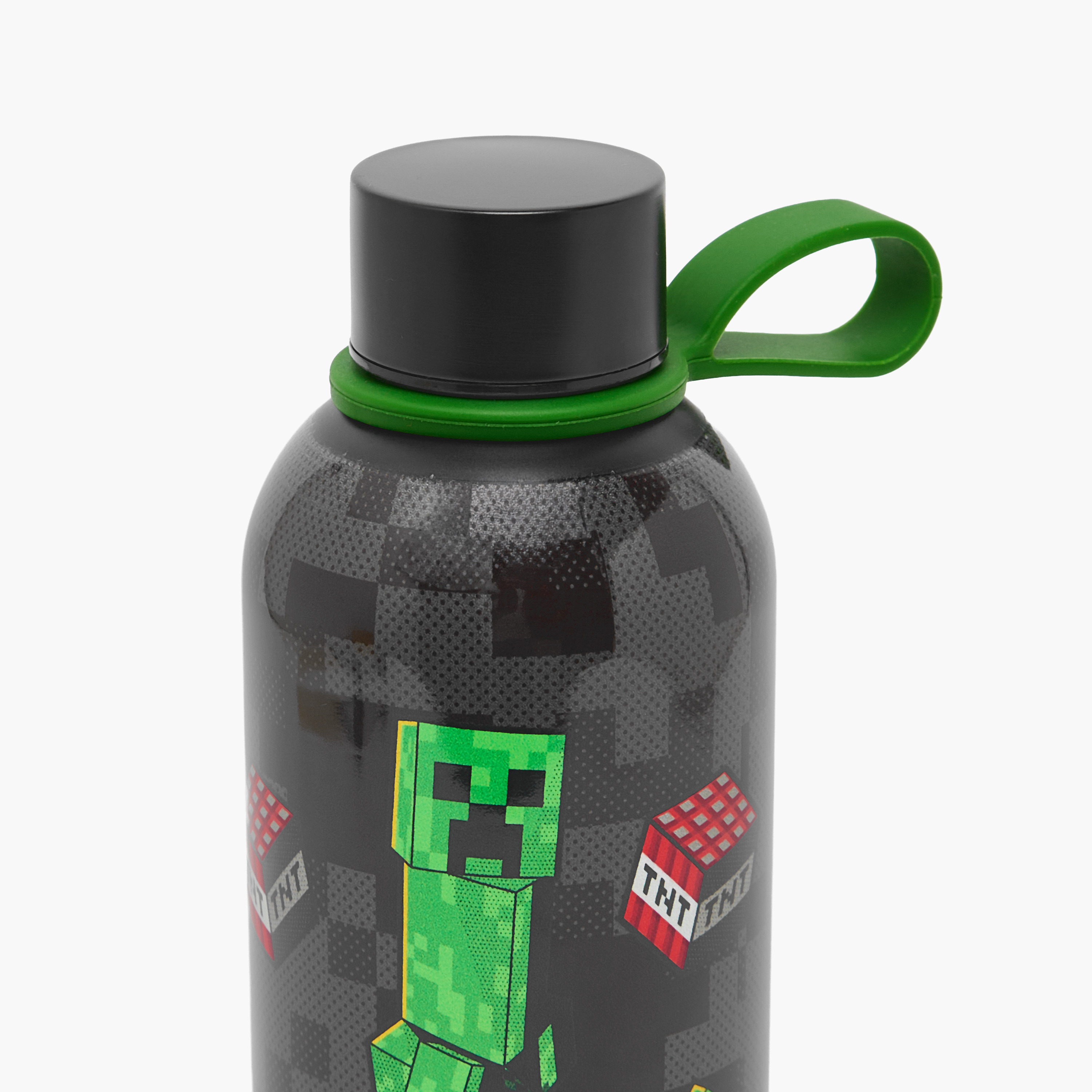 قارورة مياه ستانلس ستيل بمقبض حلقة وطبعات ماينكرافت من جونيورز-school-waterbottles-image-4