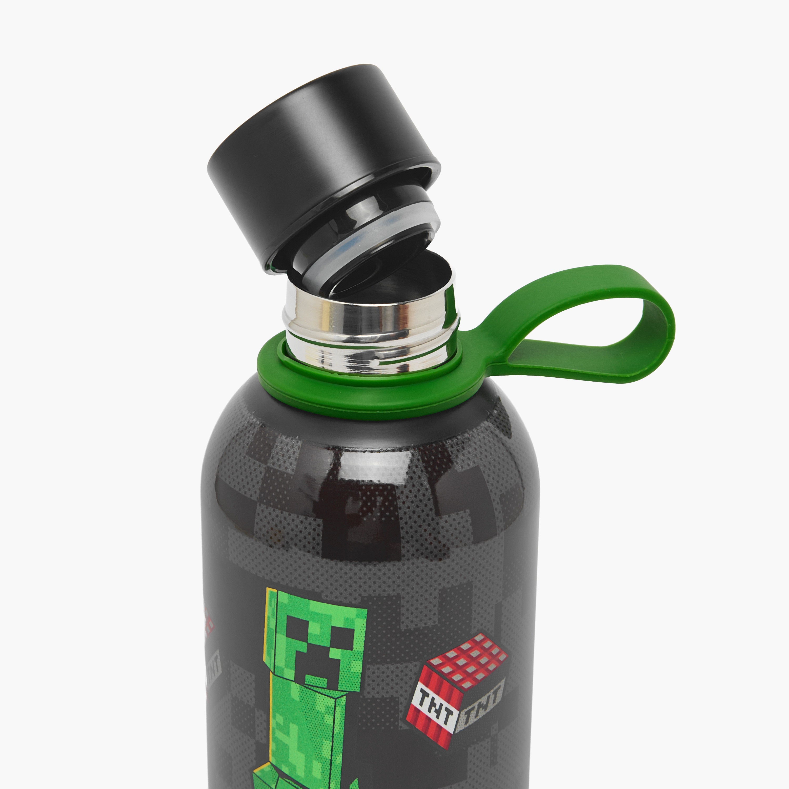 قارورة مياه ستانلس ستيل بمقبض حلقة وطبعات ماينكرافت من جونيورز-school-waterbottles-image-6