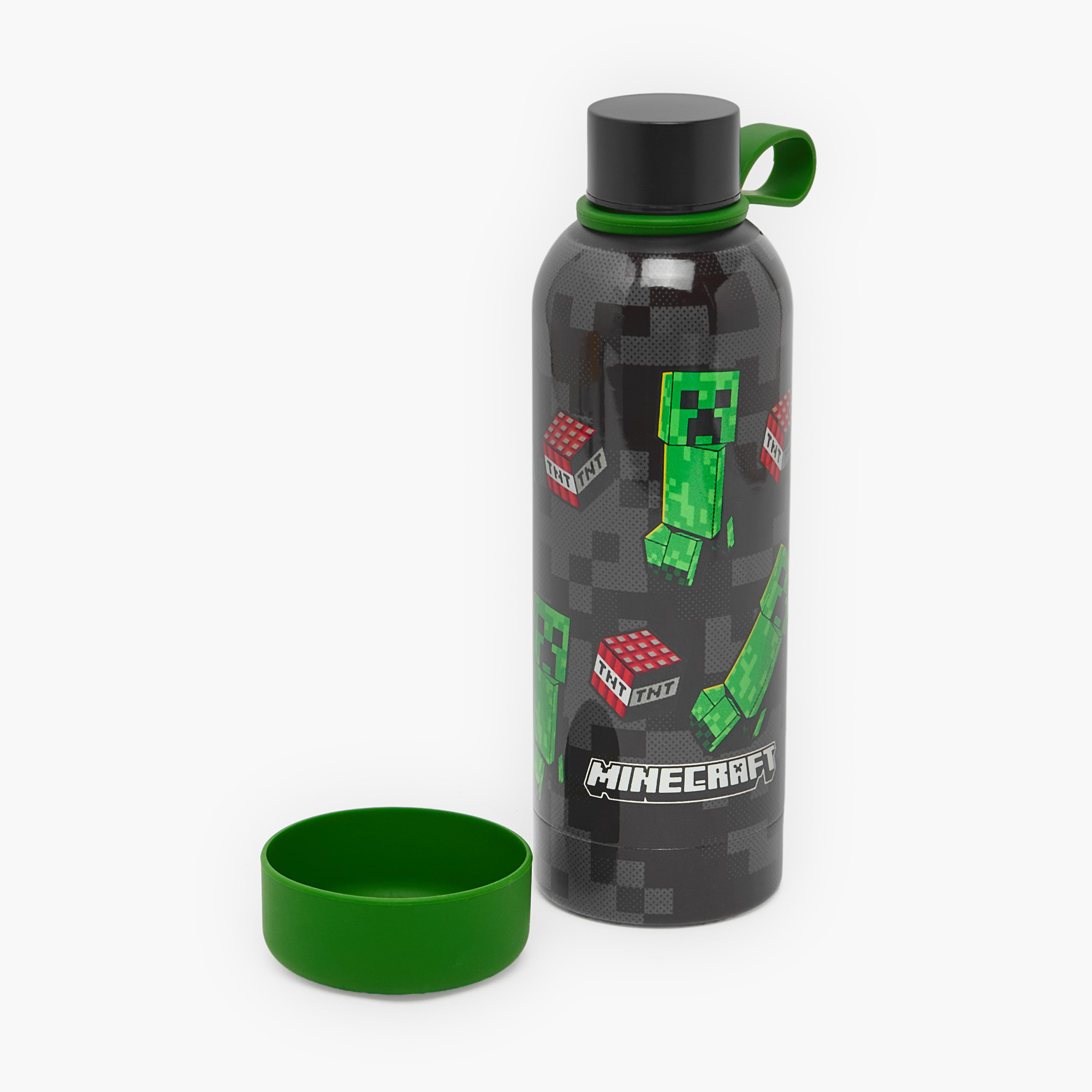 قارورة مياه ستانلس ستيل بمقبض حلقة وطبعات ماينكرافت من جونيورز-school-waterbottles-image-8