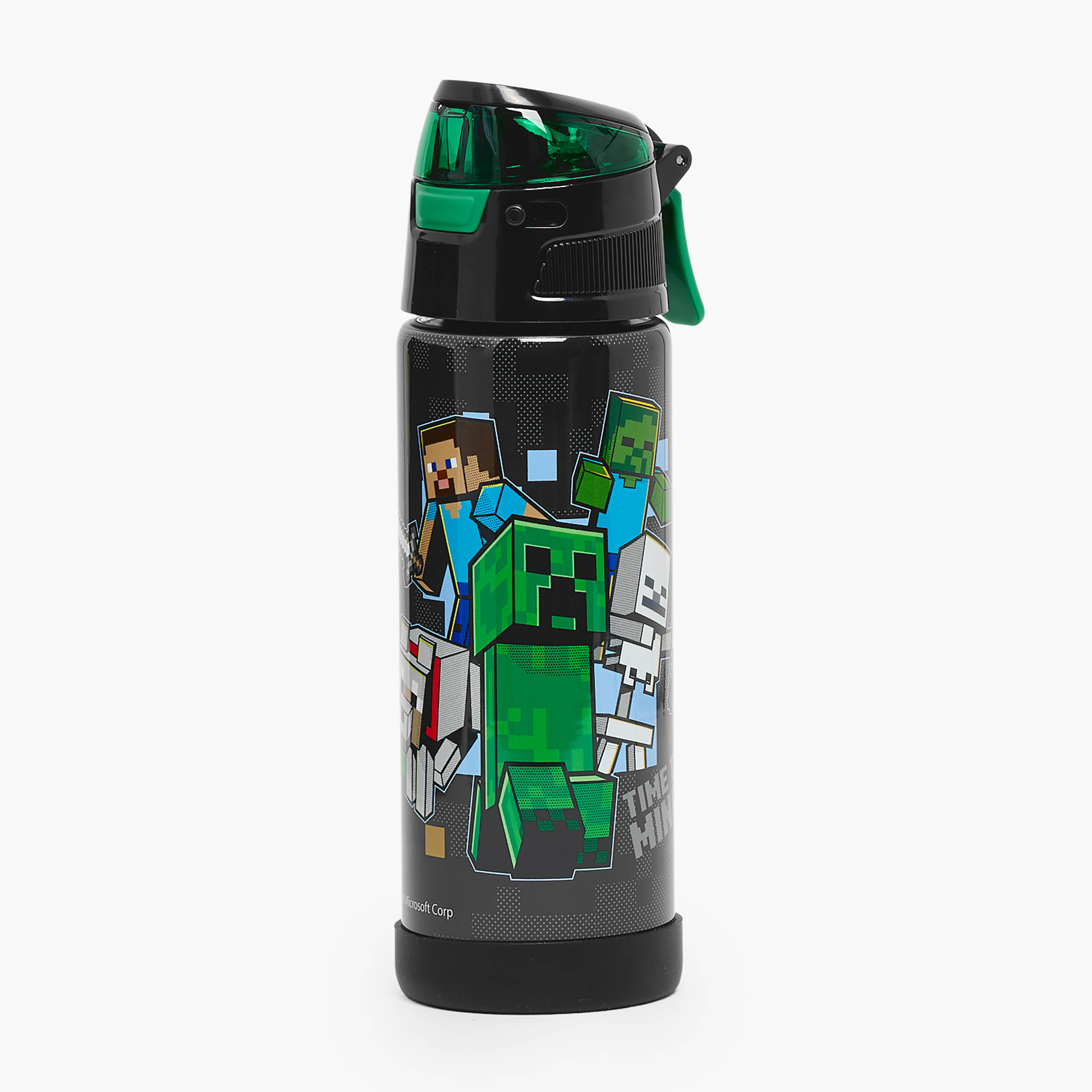 قارورة مياه ستانلس ستيل بطبعات ماينكرافت ,فوهة ومقبض حمل من هوليوود ماجيك-school-waterbottles-image-1