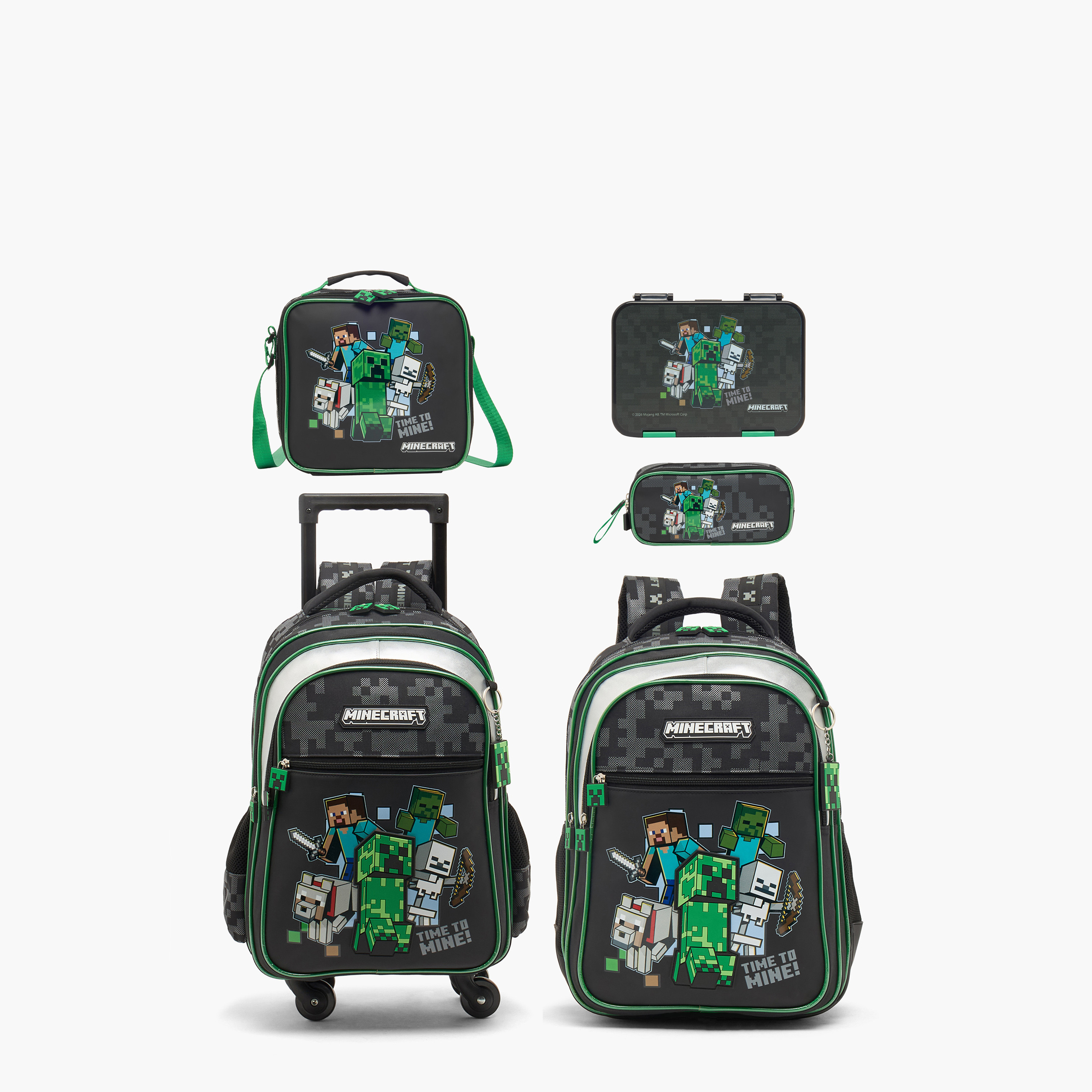 صندوق غداء ماينكرافت للأولاد بغطاء بمشبك إغلاق من هوليوود ماجيك-school-lunchessentials-lunchboxes-image-12