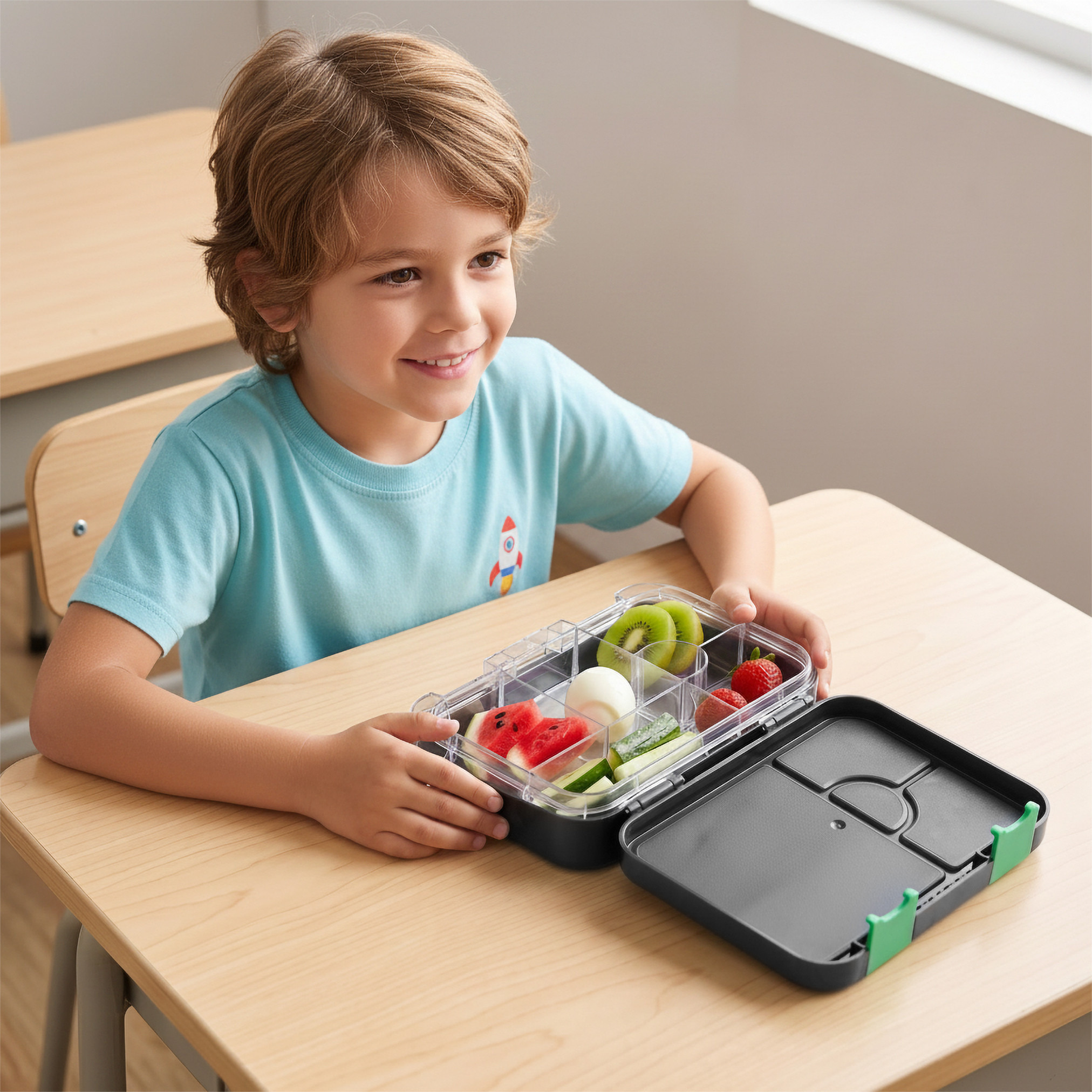 صندوق غداء ماينكرافت للأولاد بغطاء بمشبك إغلاق من هوليوود ماجيك-school-lunchessentials-lunchboxes-image-3