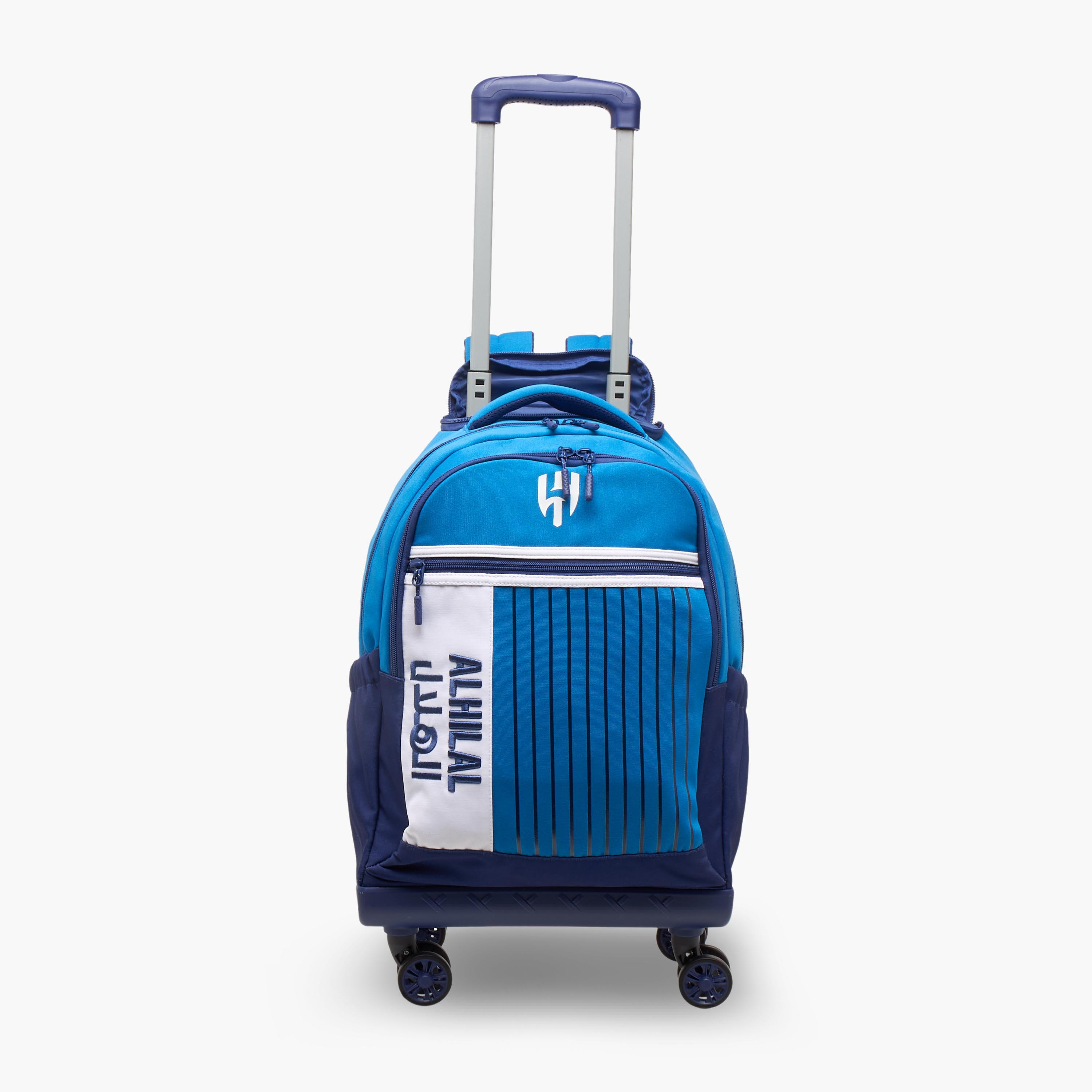 Hollywood Magic Striped Trolley Bag for Boys 8-12 Years with Durable Wheels - 18 inches-school-bagsandbackpacks-trolleybags-image-3