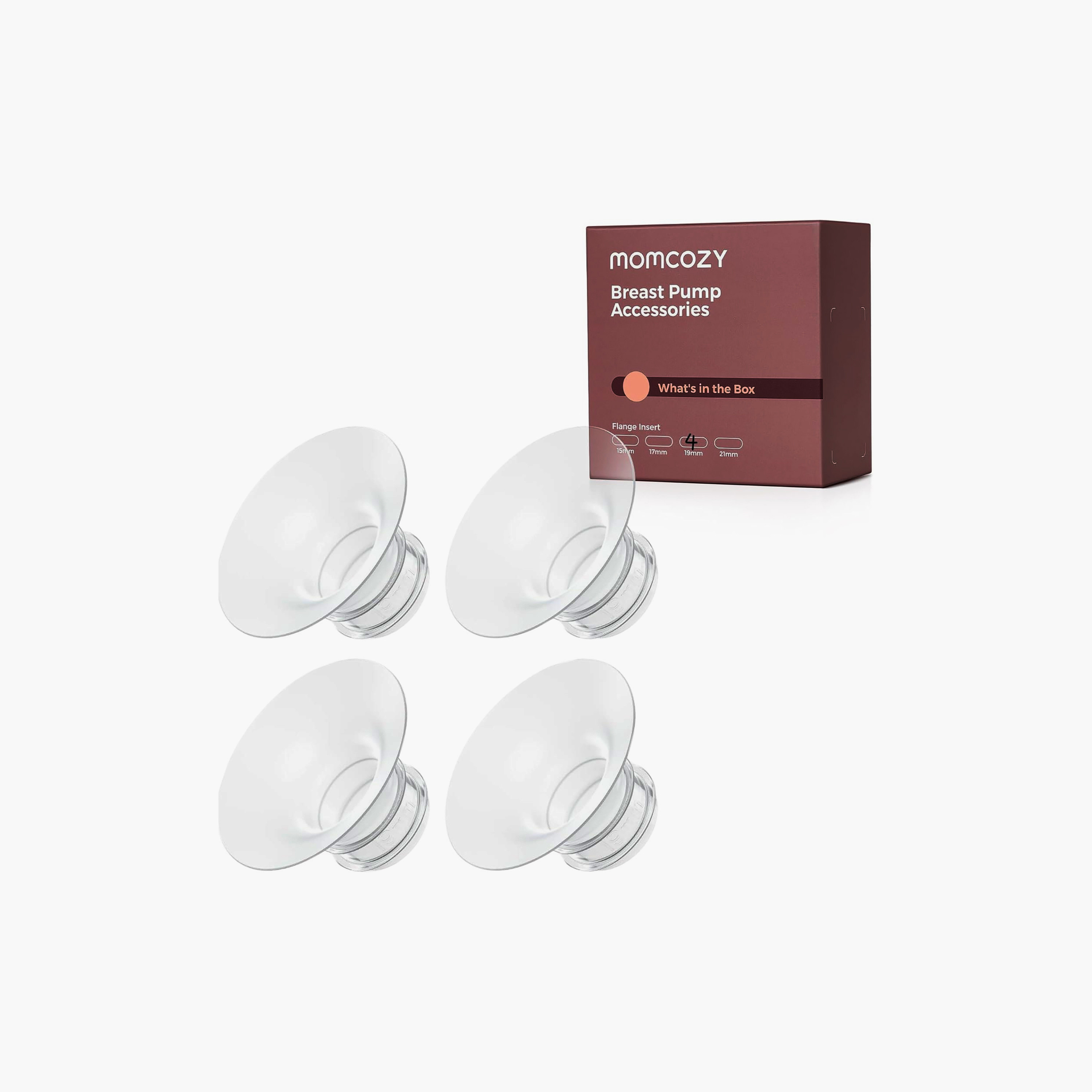 Momcozy 4-Piece Flange Insert for M5/M6/M9 Breast Pump - 19 mm-baby-feeding-breastfeedingandcare-image-1
