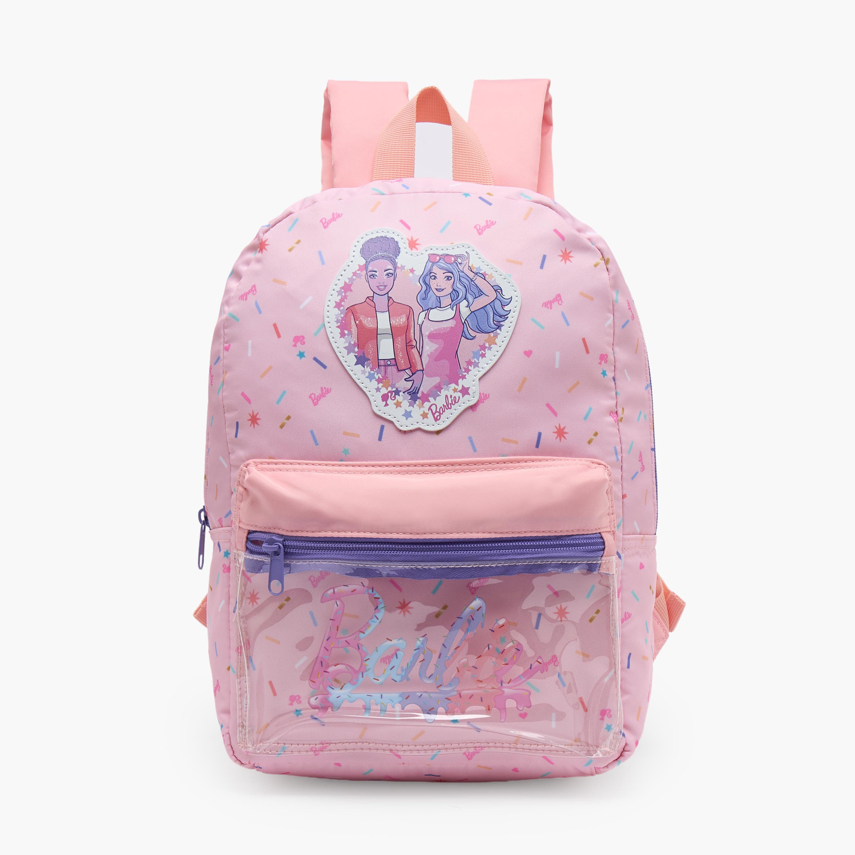 Barbie Applique Accent School Backpack for Girls 13 Years with Padded Shoulder Straps - 17 inches-school-bagsandbackpacks-backpacks-image-1