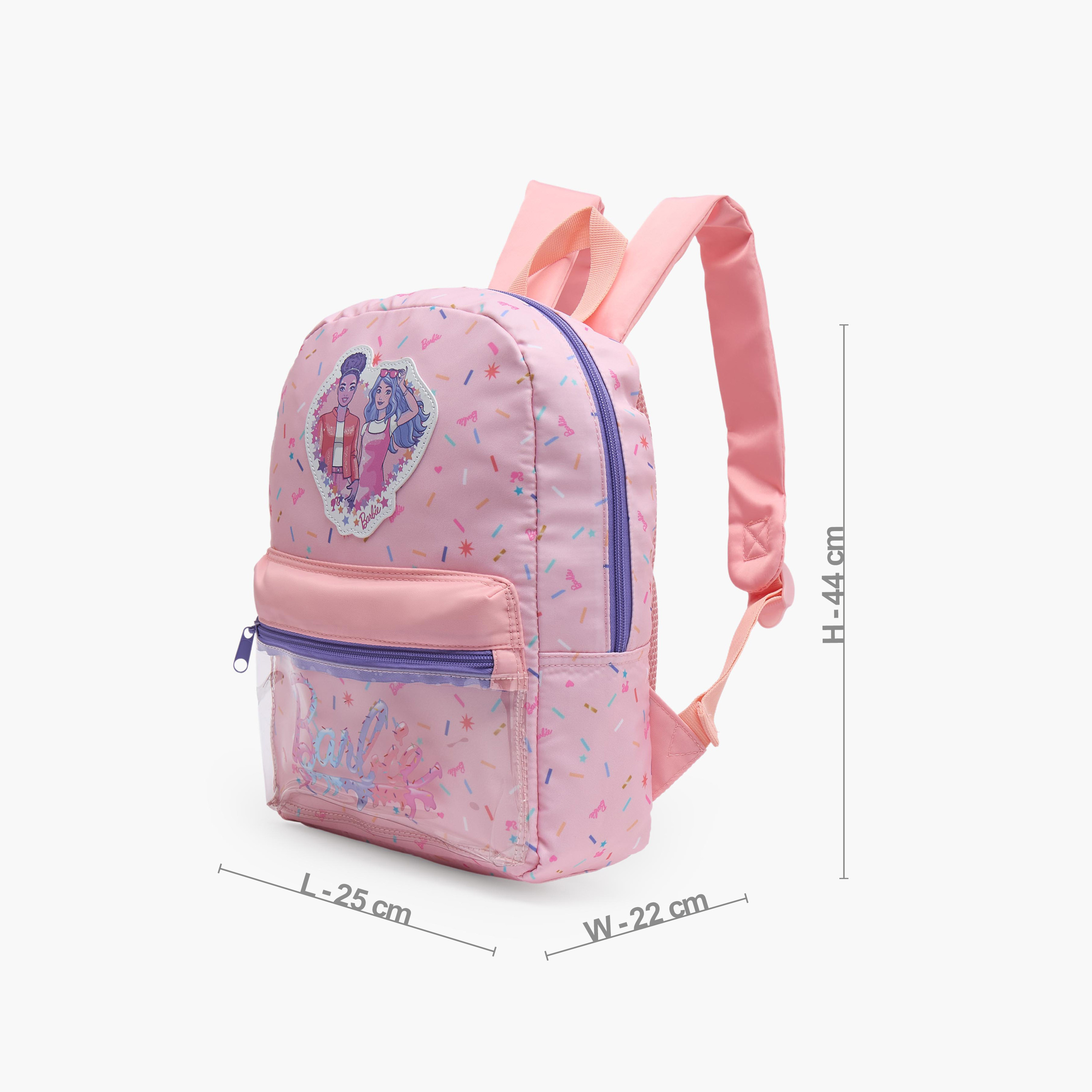 Barbie Applique Accent School Backpack for Girls 13 Years with Padded Shoulder Straps - 17 inches-school-bagsandbackpacks-backpacks-image-6