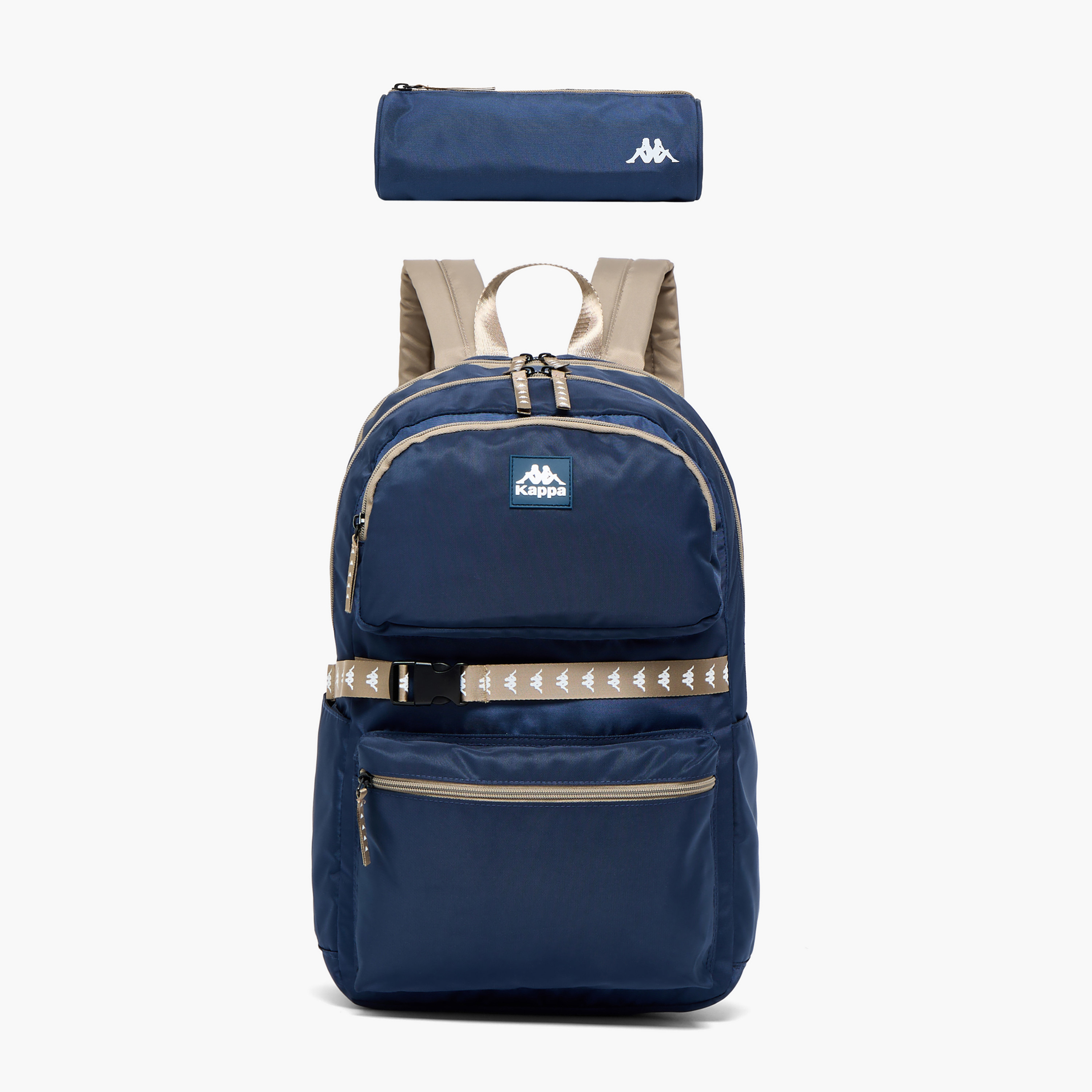 طقم شنطة ظهر مدرسية سادة ومقلمة قطعتين للأطفال بعمر 13 سنة فما فوق من كابا-school-bagsandbackpacks-backpacks-image-1