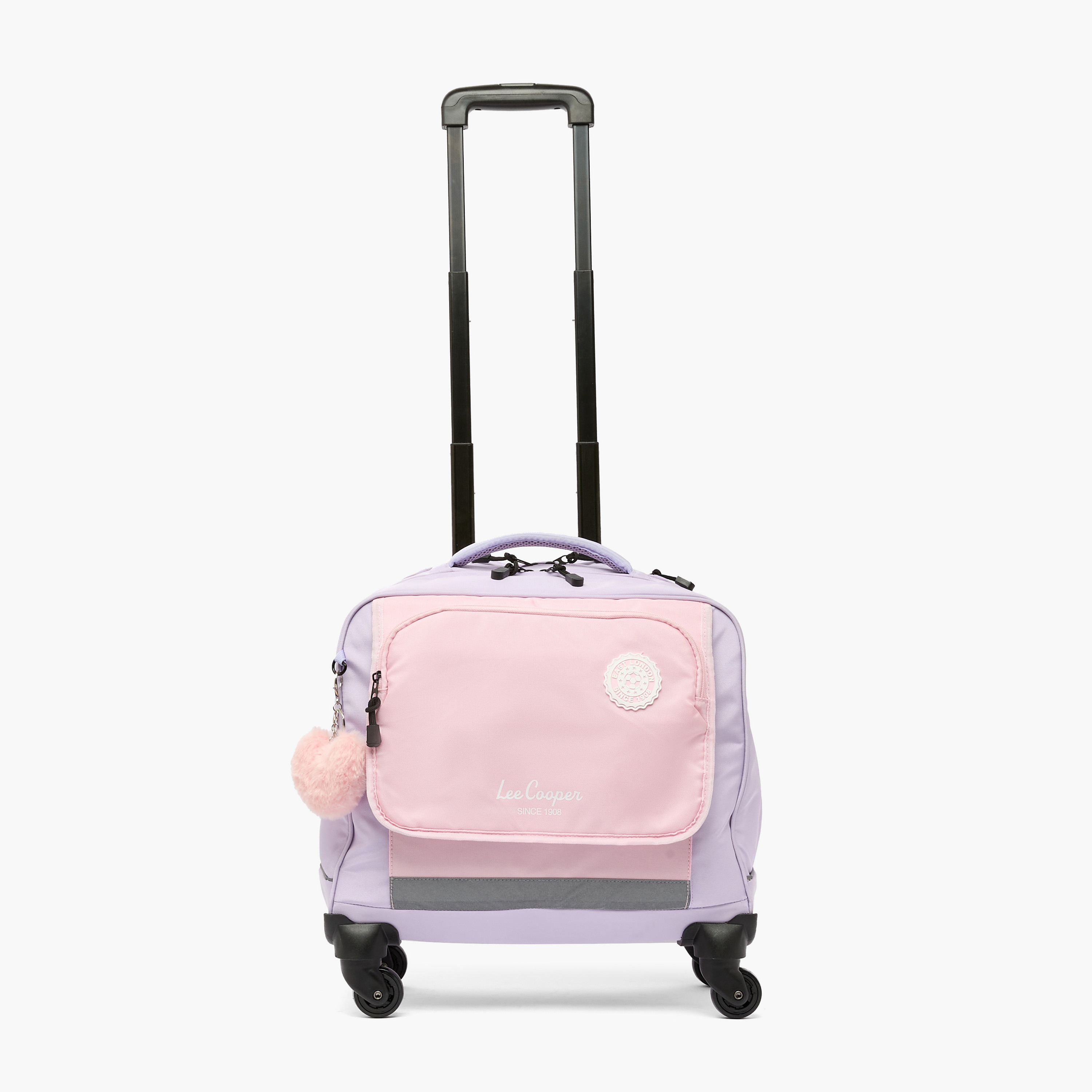 Lee Cooper Colourblock 3-Piece Trolley Bag for Kids 13+ Years with Pouch and Lunch Bag-school-bagsandbackpacks-trolleybags-image-3