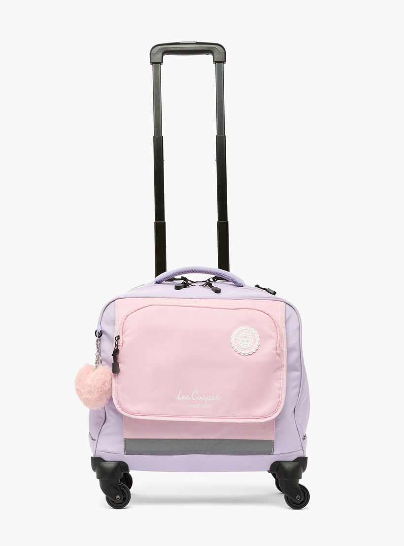 Lee Cooper Colourblock 3-Piece Trolley Bag for Kids 13+ Years with Pouch and Lunch Bag-school-bagsandbackpacks-trolleybags-image-3