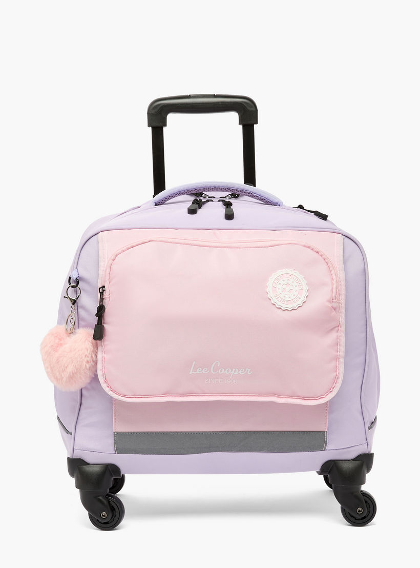 Lee Cooper Colourblock 3-Piece Trolley Bag for Kids 13+ Years with Pouch and Lunch Bag-school-bagsandbackpacks-trolleybags-image-4